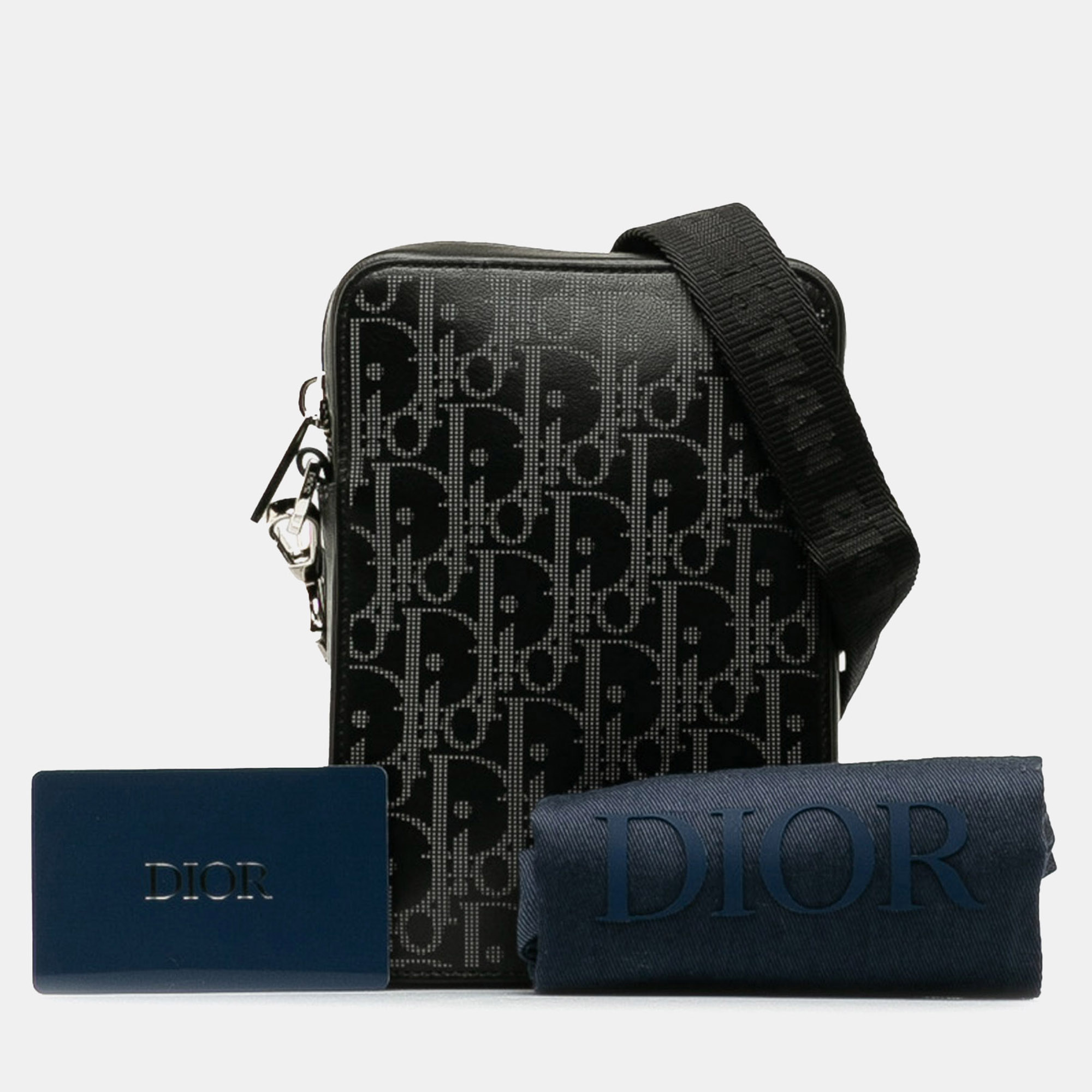 Dior Black Oblique World Tour Messenger Bag 