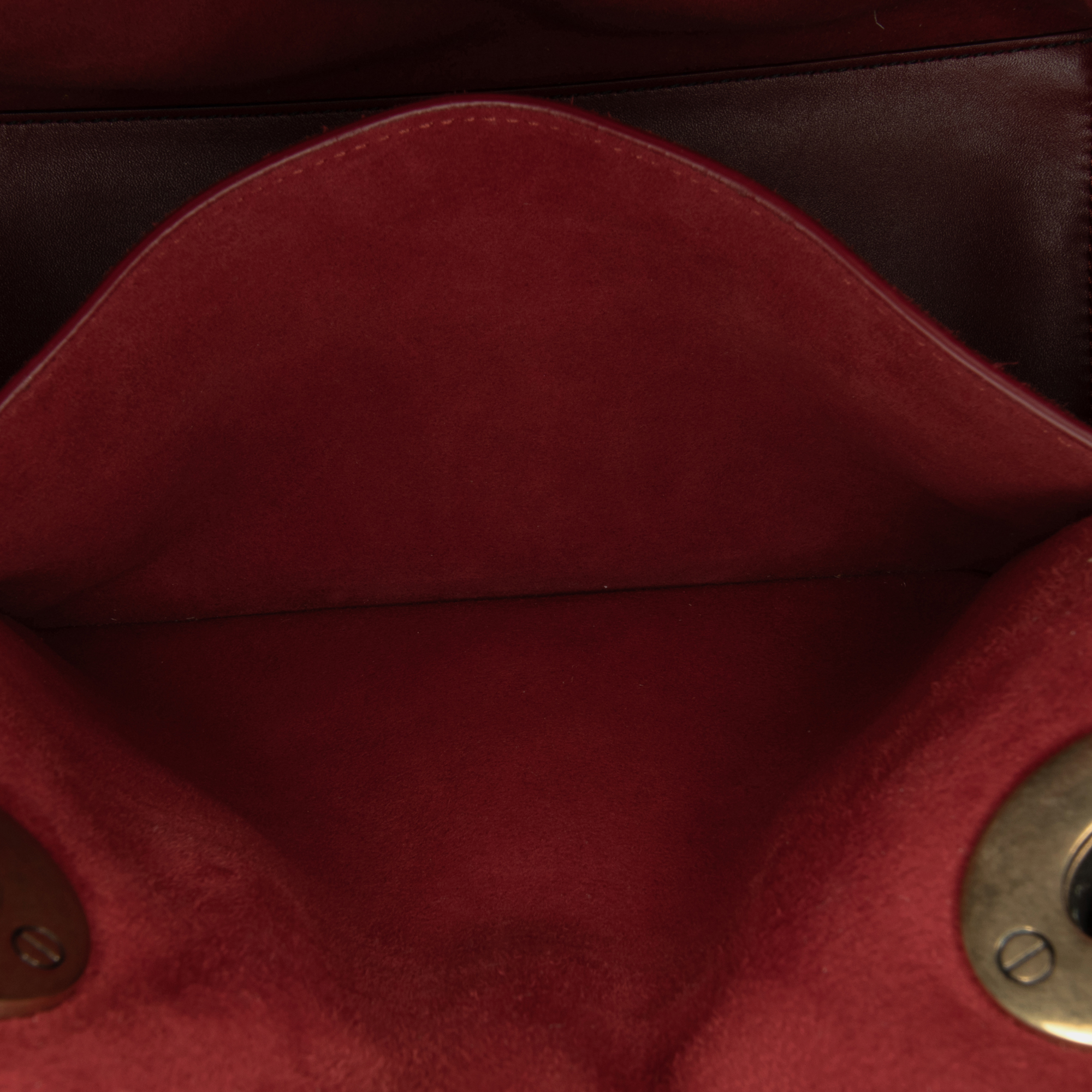 Dior Red Medium Lambskin Cannage Studded Supple Lady Dior 