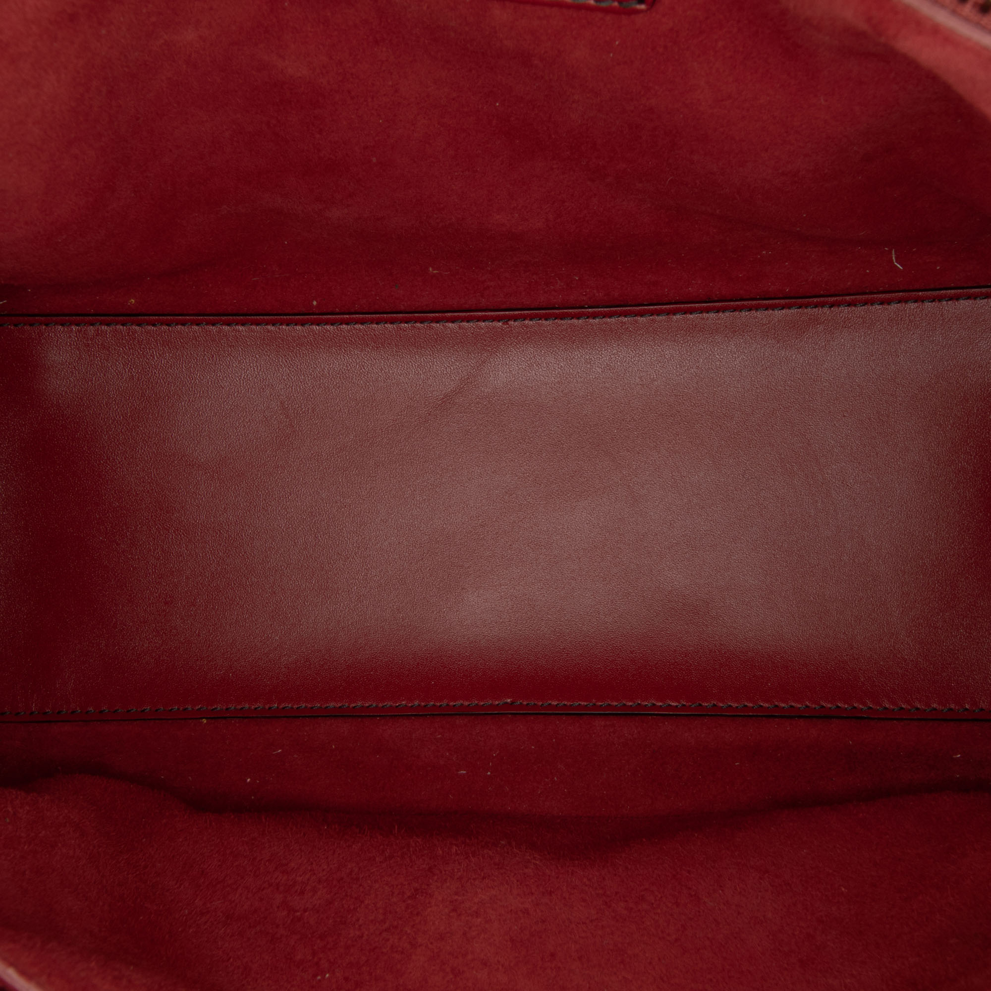 Dior Red Medium Lambskin Cannage Studded Supple Lady Dior 