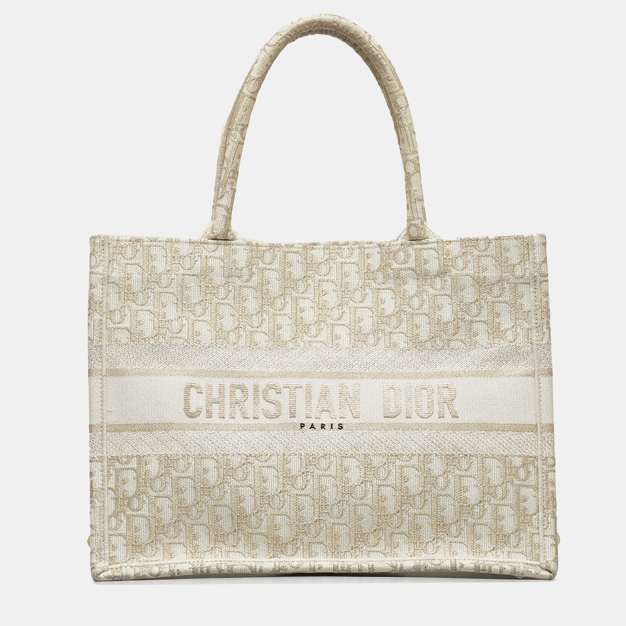 

Dior Beige Medium Oblique Book Tote