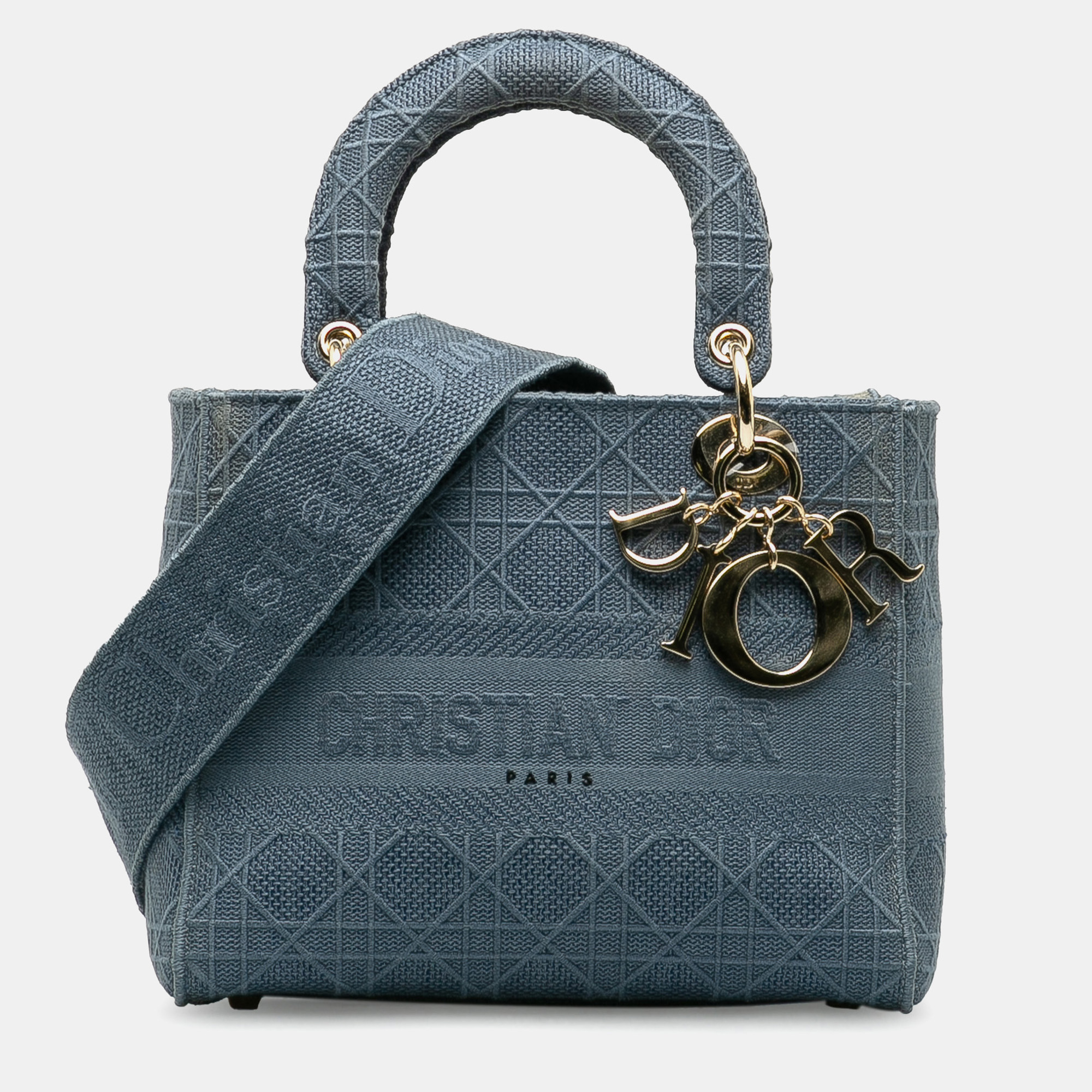 

Dior Blue Medium Cannage Lady D-Lite