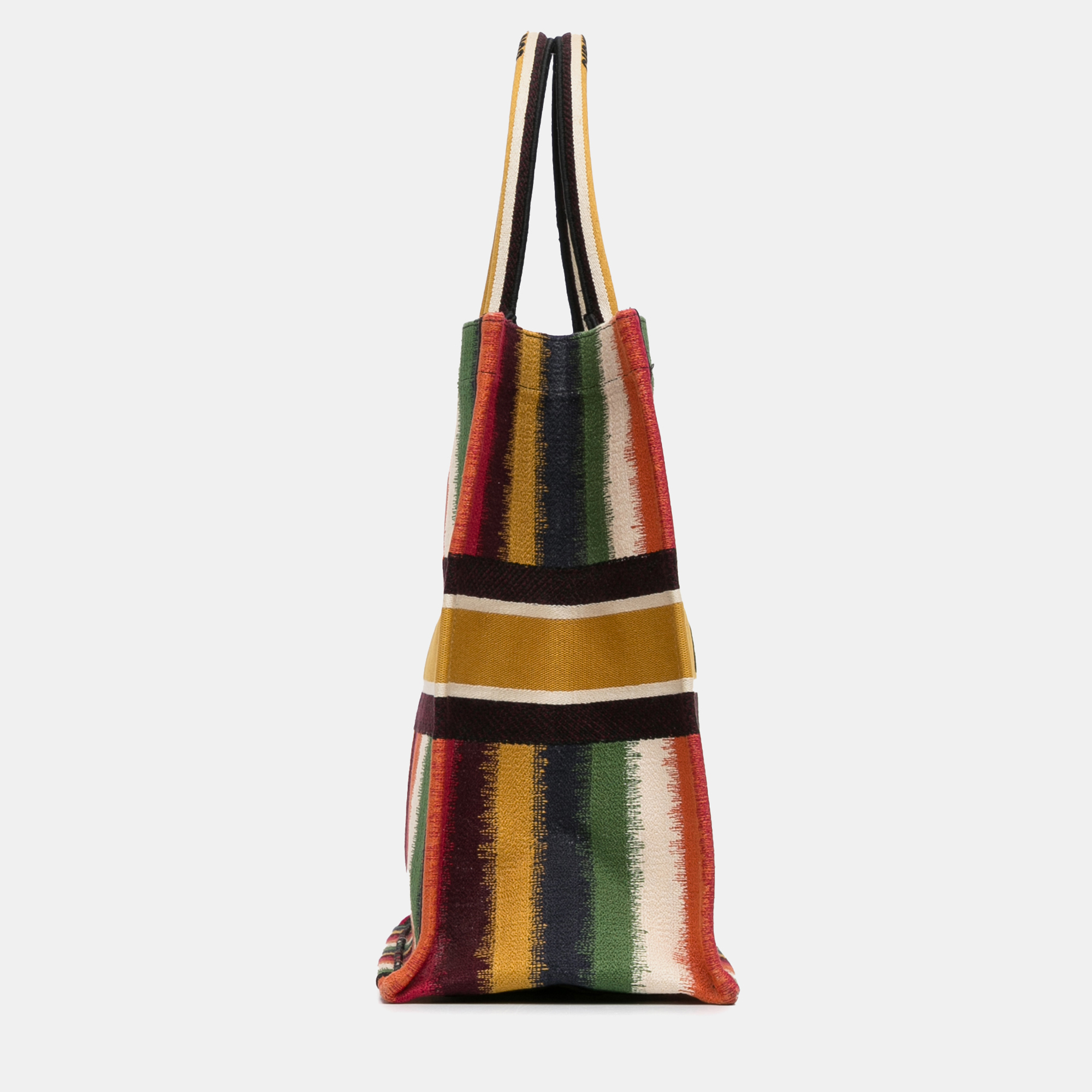 Dior Multicolor Large Striped Book Tote 
