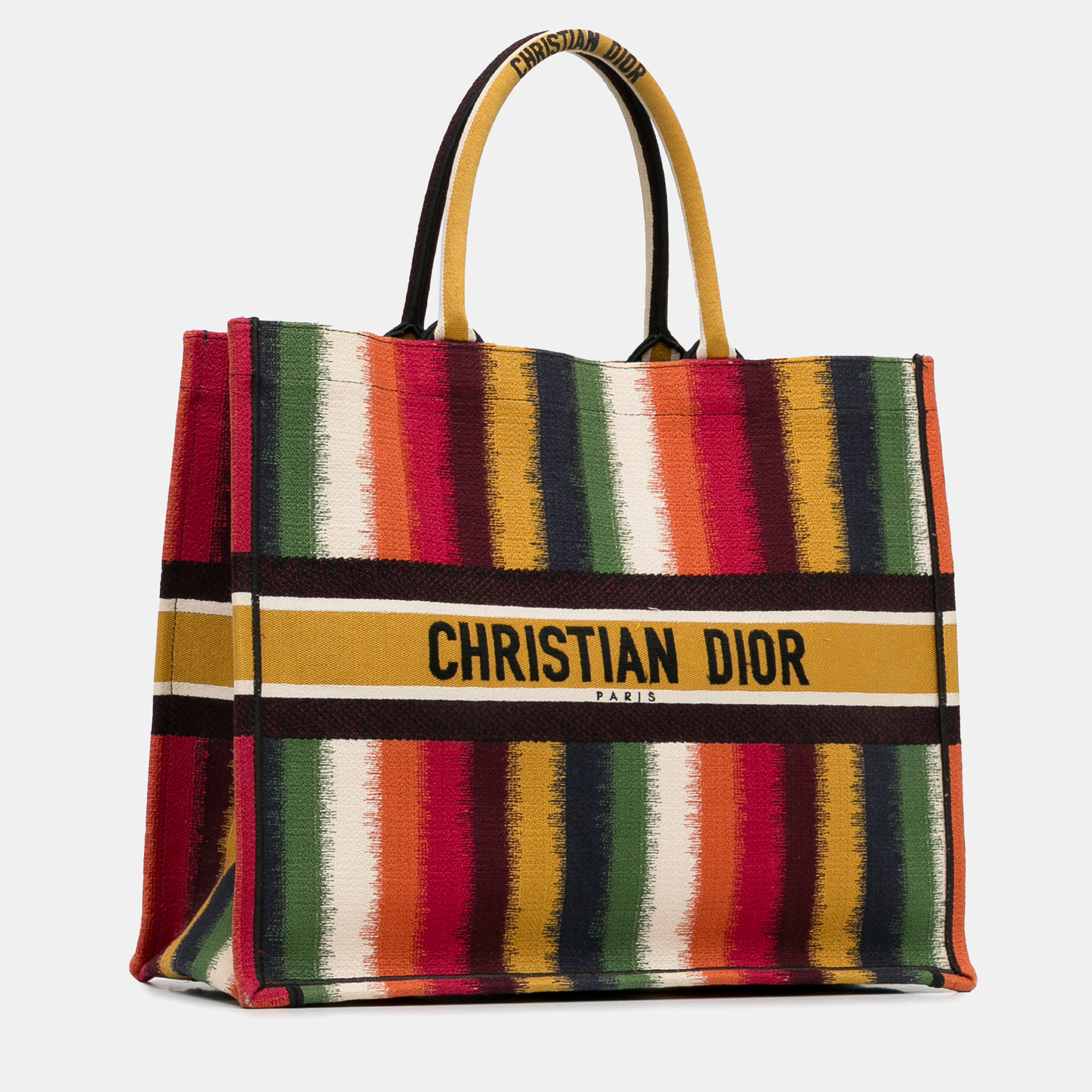 Dior Multicolor Large Striped Book Tote 