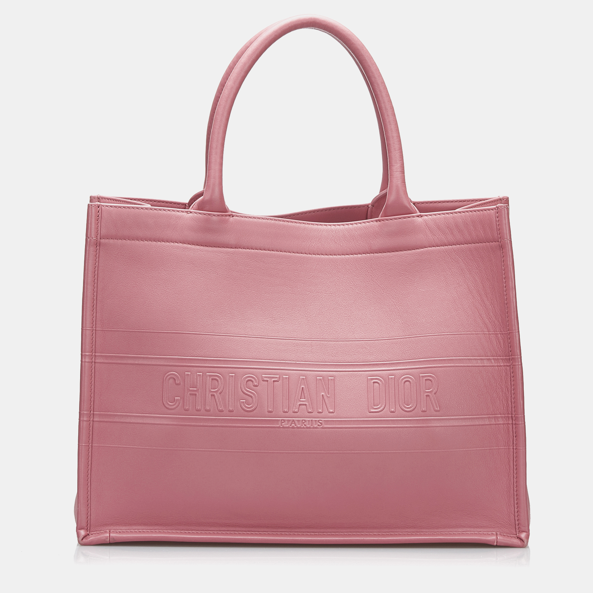 

Dior Pink Medium Embossed Book Tote