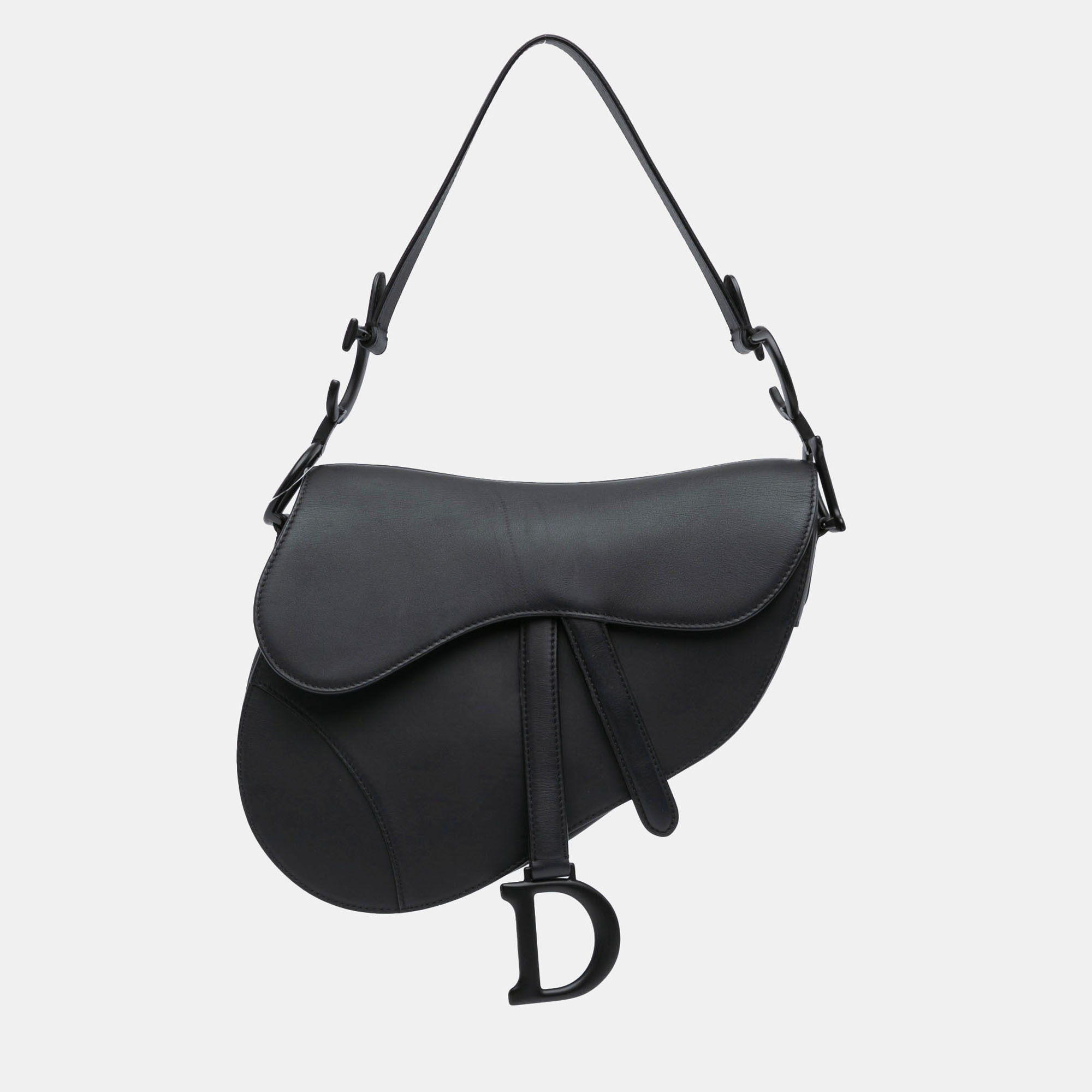 

Dior Black Ultra Matte Calfskin Saddle Bag