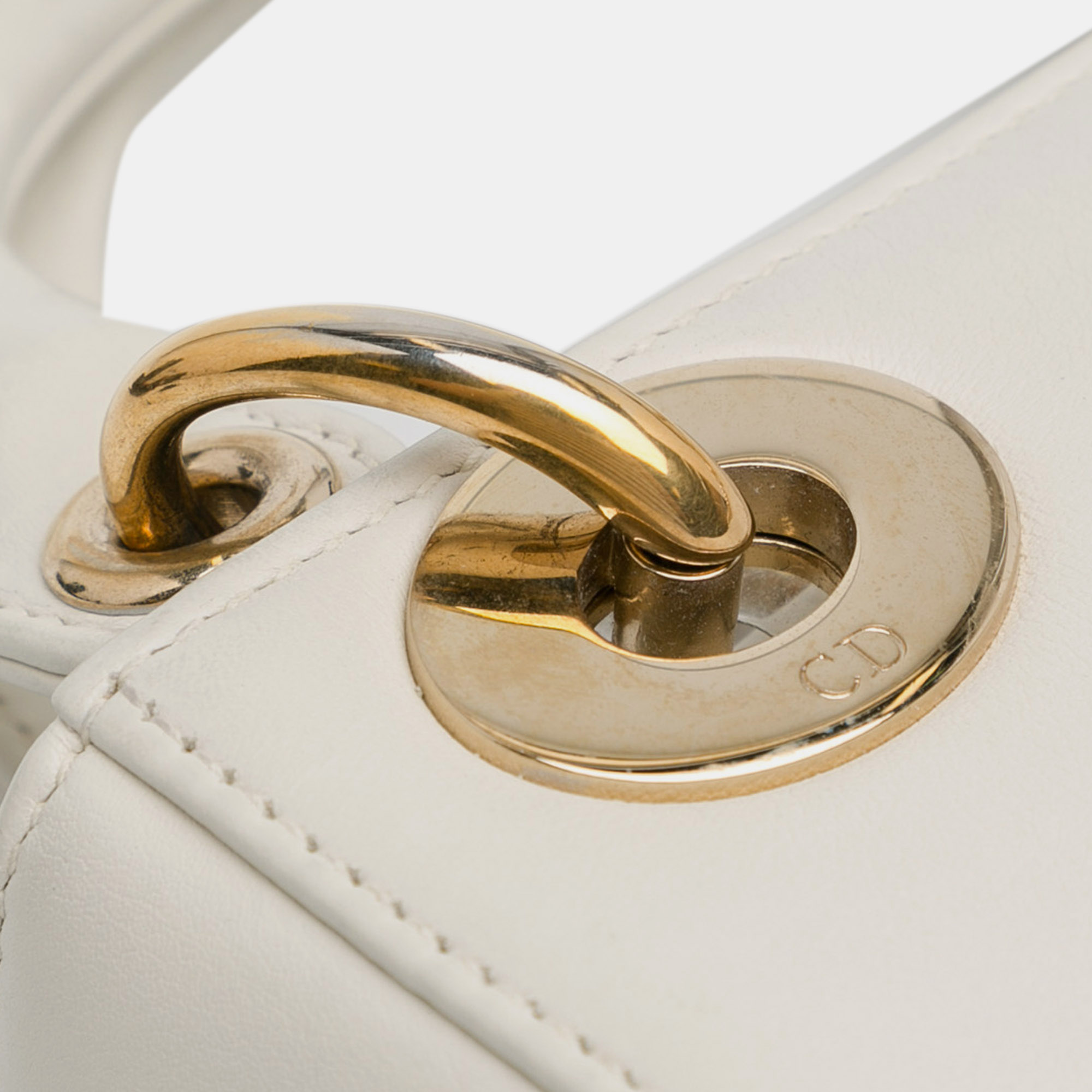 Dior White Niki De Saint Phalle Mini Calfskin Dioramour Lady Dior 