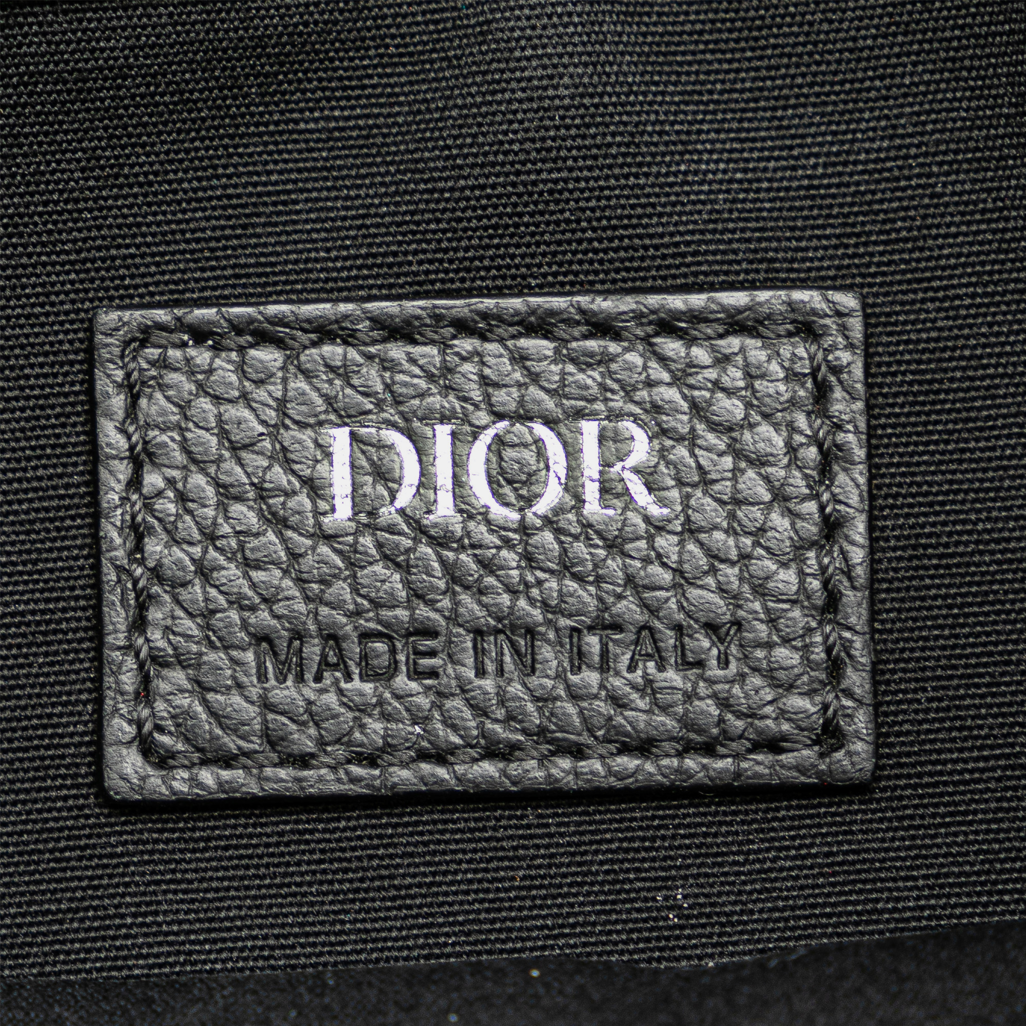 Dior Black Oblique Canvas Saddle Messenger Pouch Bag 