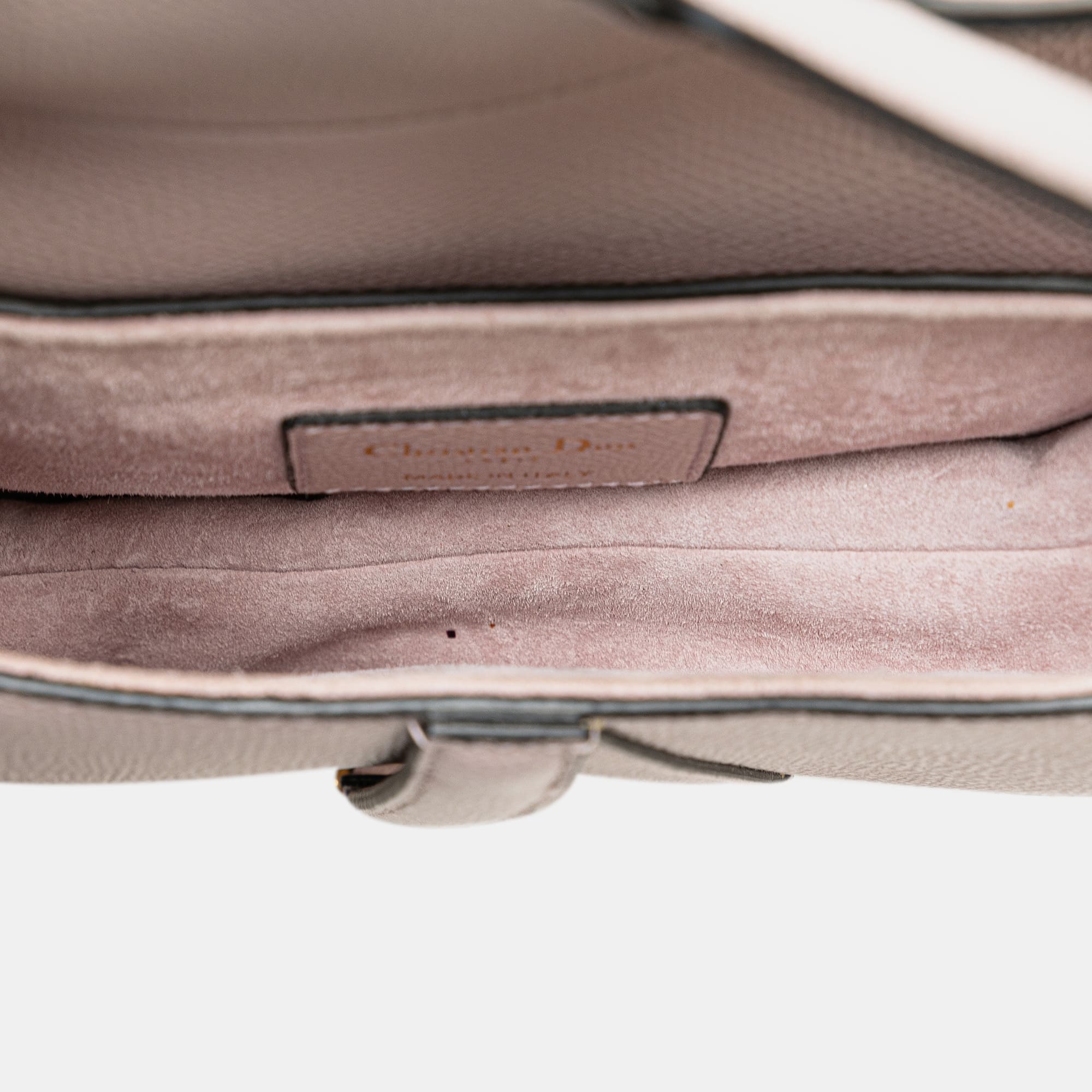 Dior Pink Mini Leather Saddle Bag 