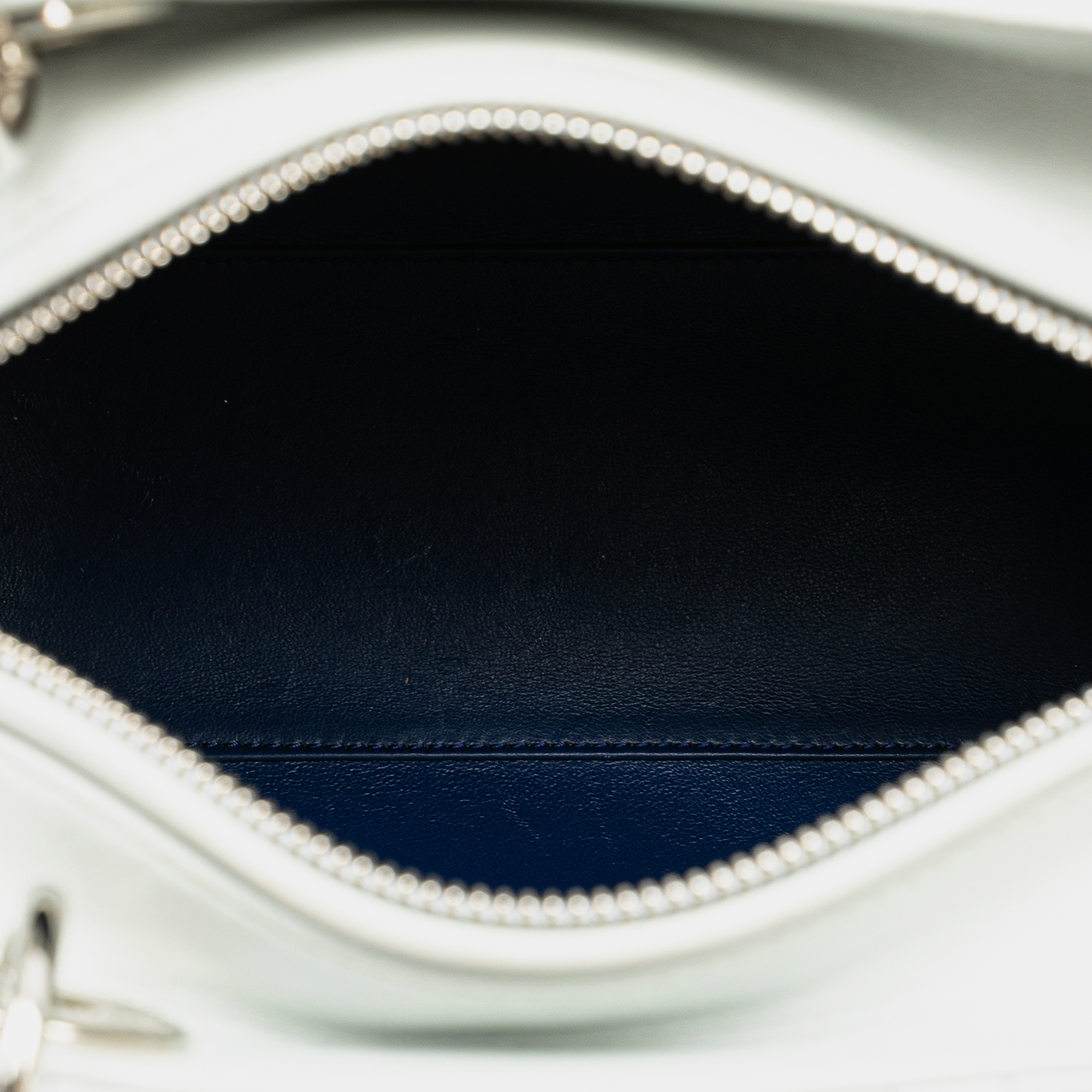 Dior White Medium Calfskin Embroidered Flower Lady Dior 