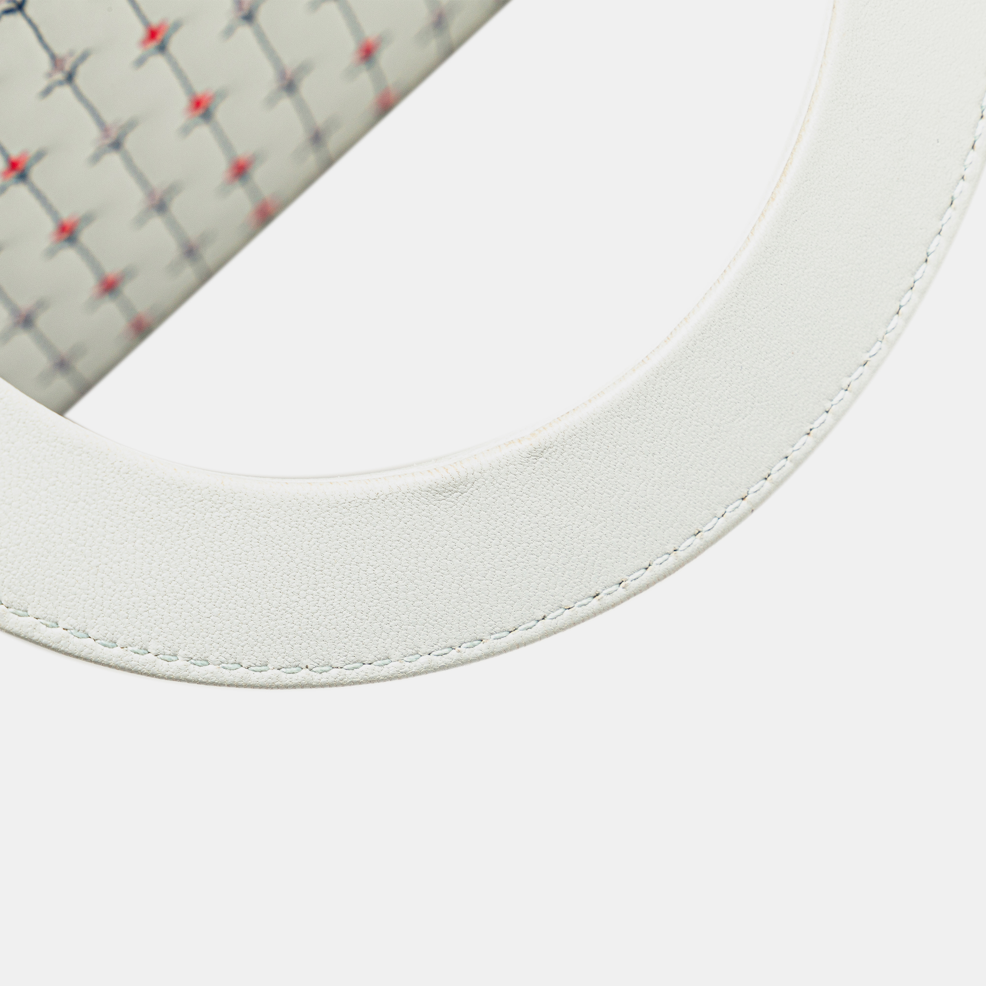 Dior White Medium Calfskin Embroidered Flower Lady Dior 