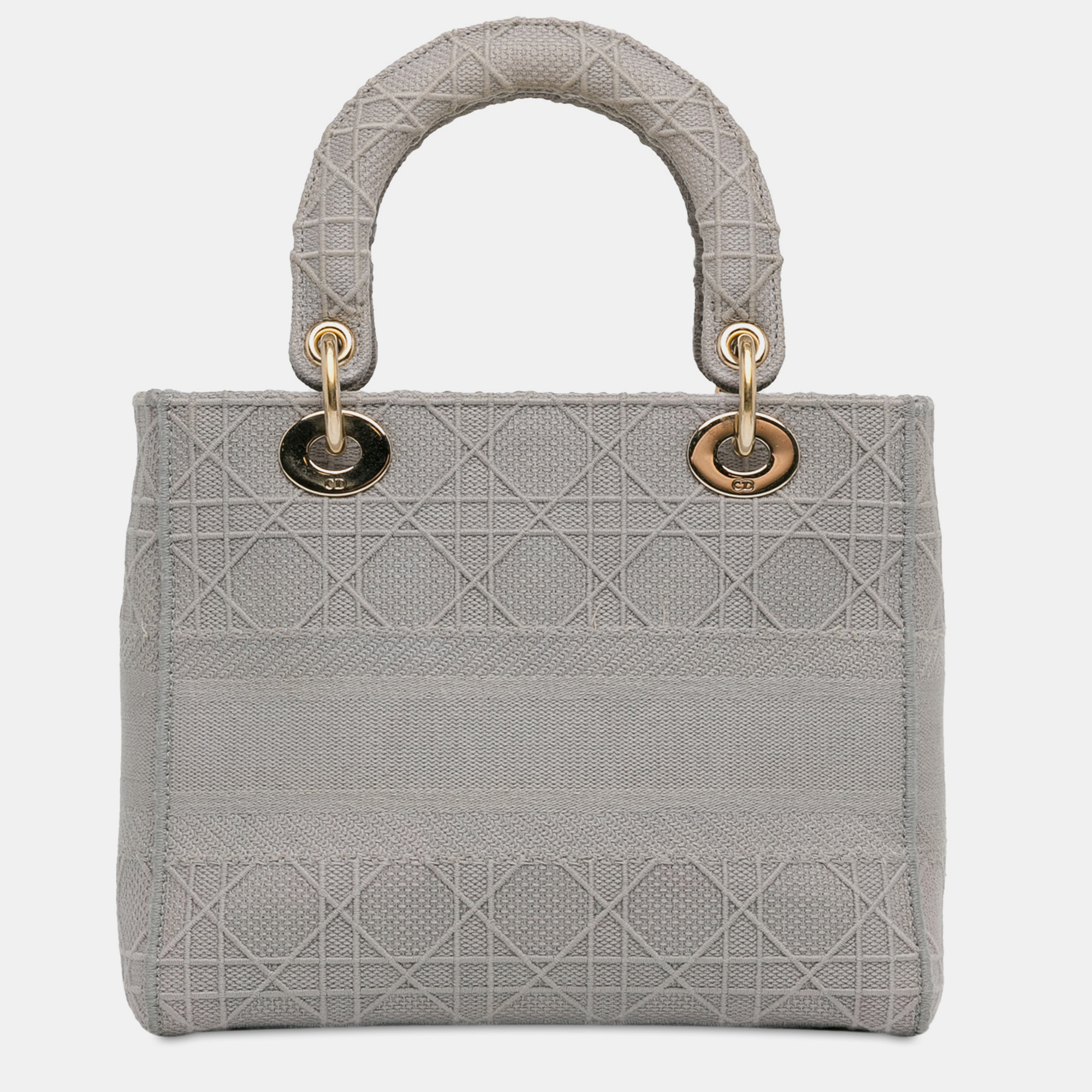 Dior Grey Medium Cannage Lady D-Lite Bag 