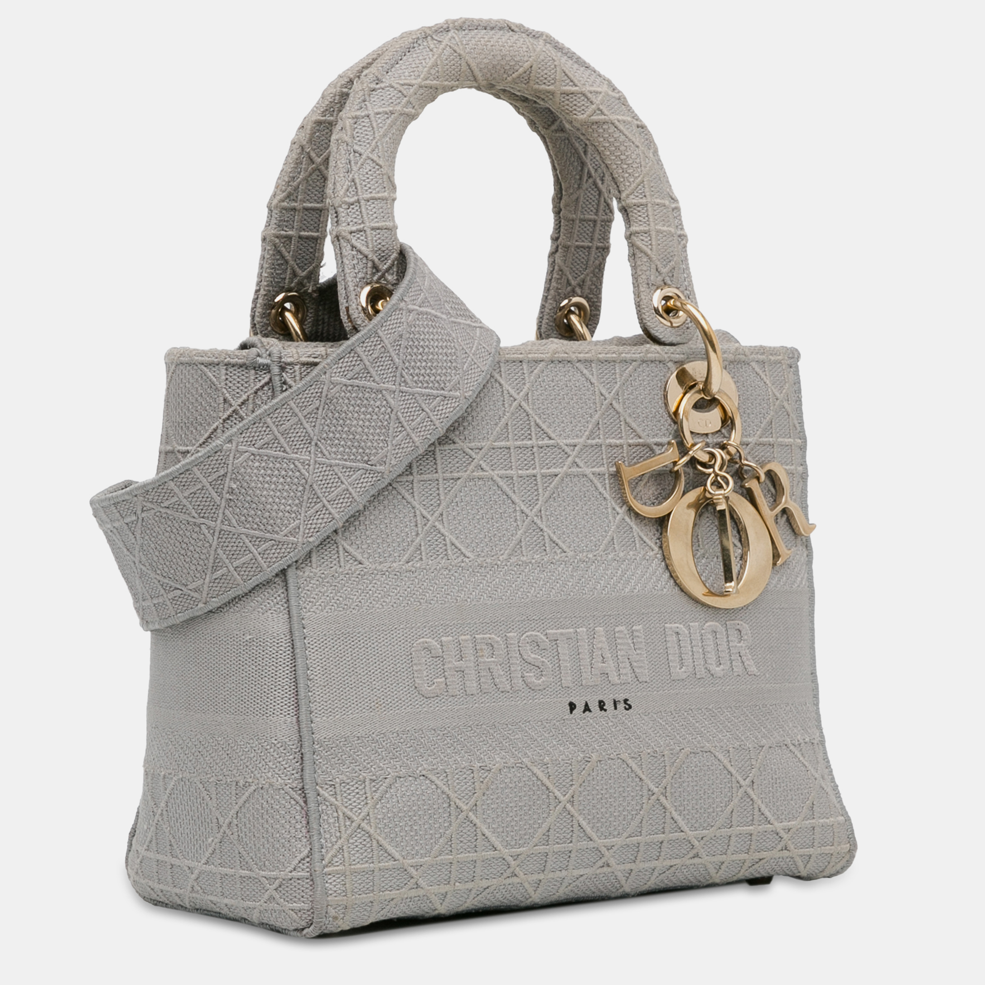 Dior Grey Medium Cannage Lady D-Lite 