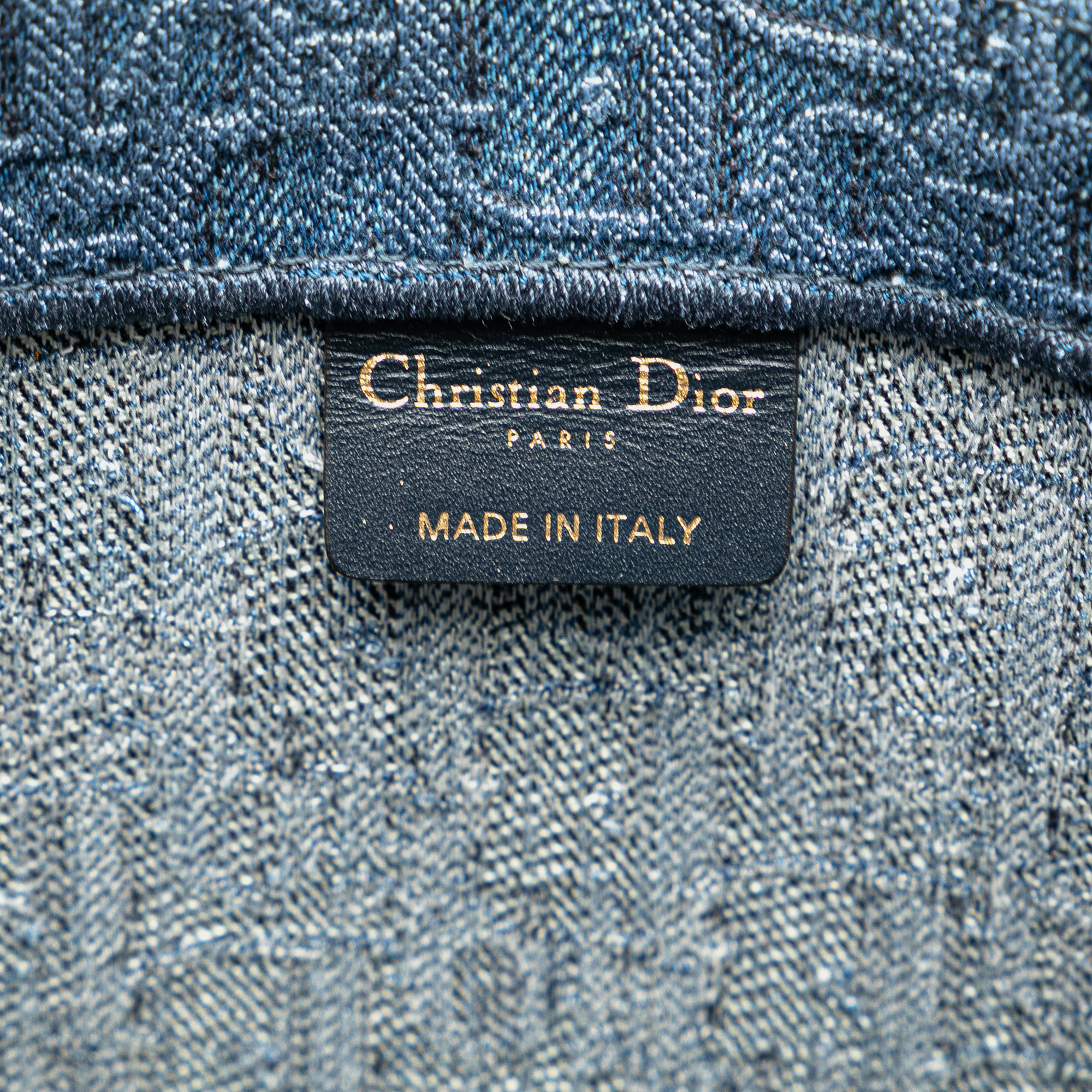 Dior Blue Large Oblique Denim Book Tote 