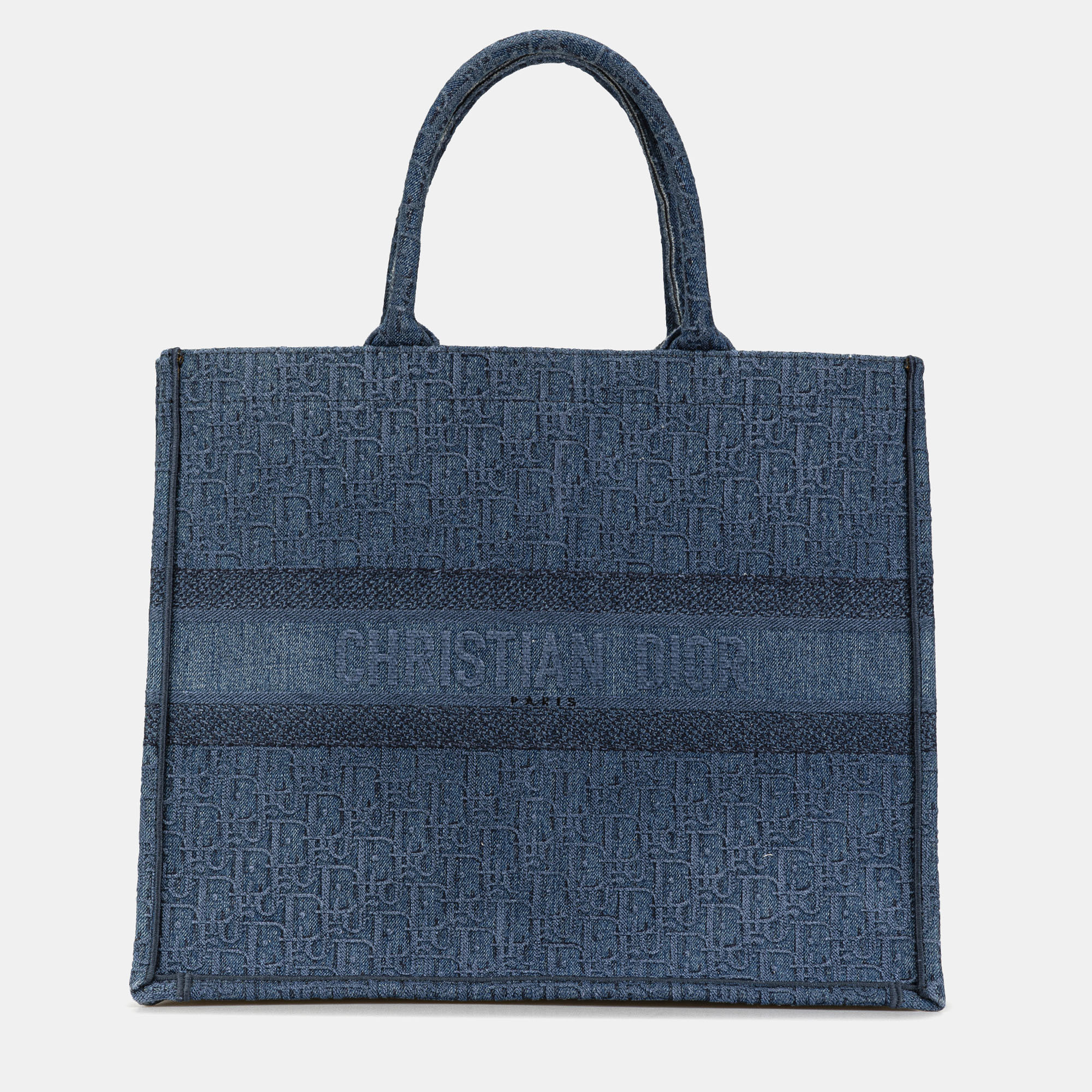 

Dior Blue Large Oblique Denim Book Tote