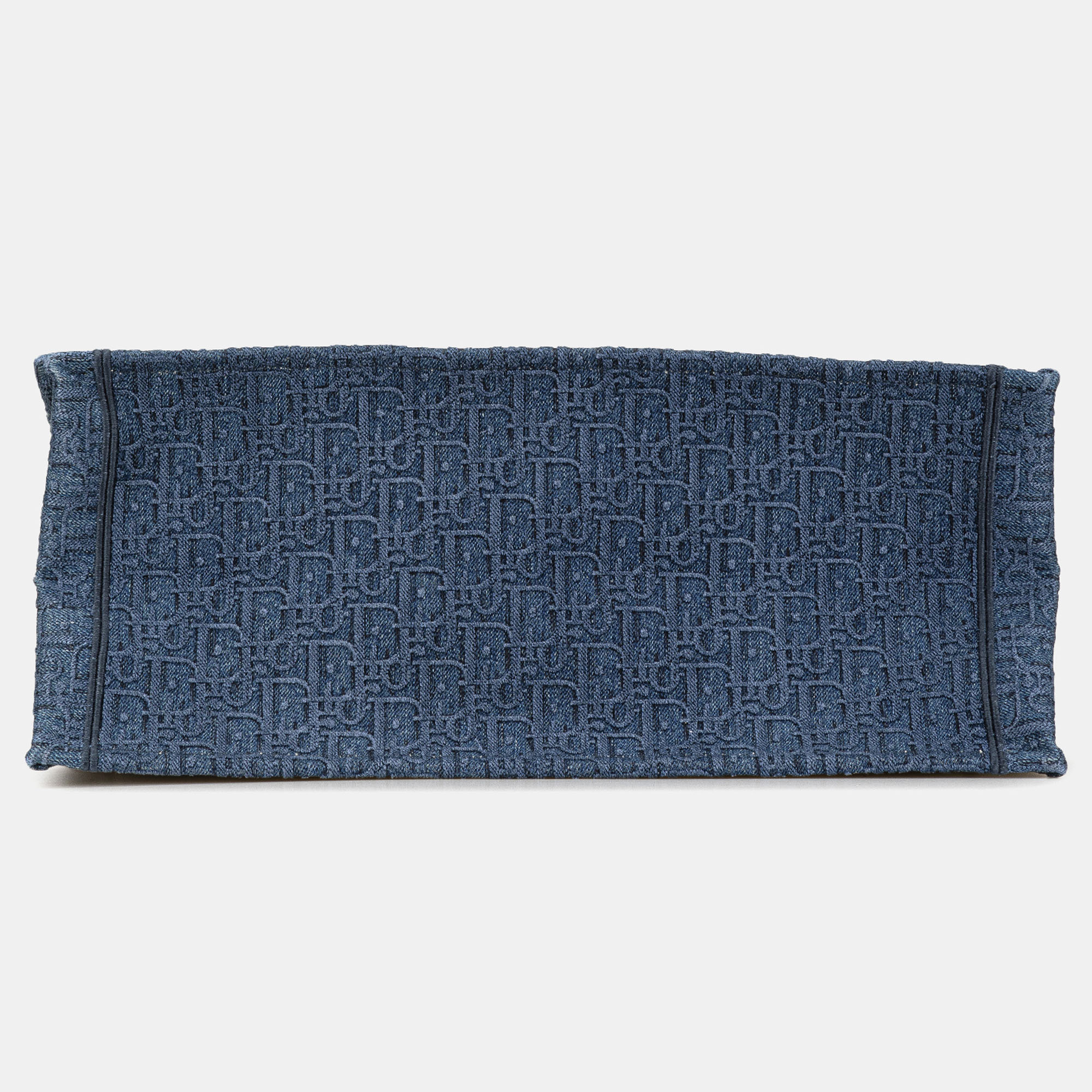 Dior Blue Large Oblique Denim Book Tote 