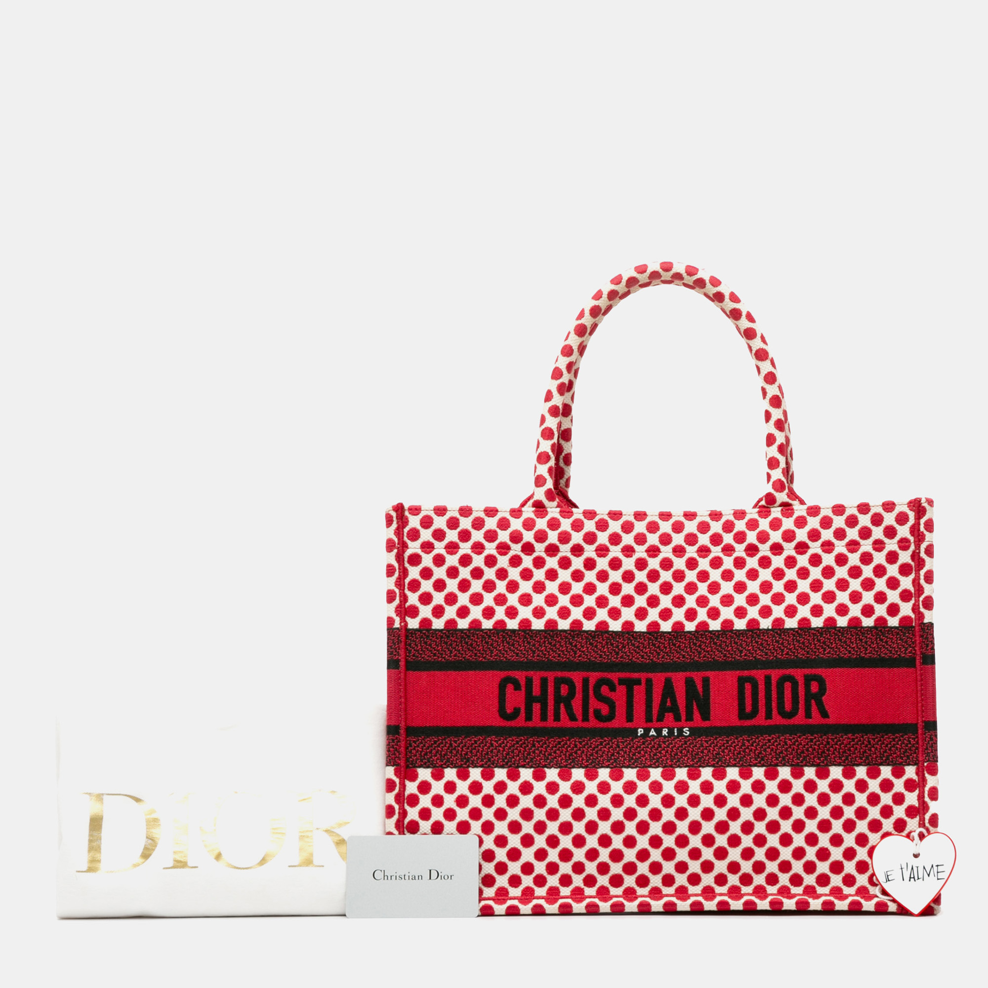 Dior Red Medium Dioramour Book Tote 