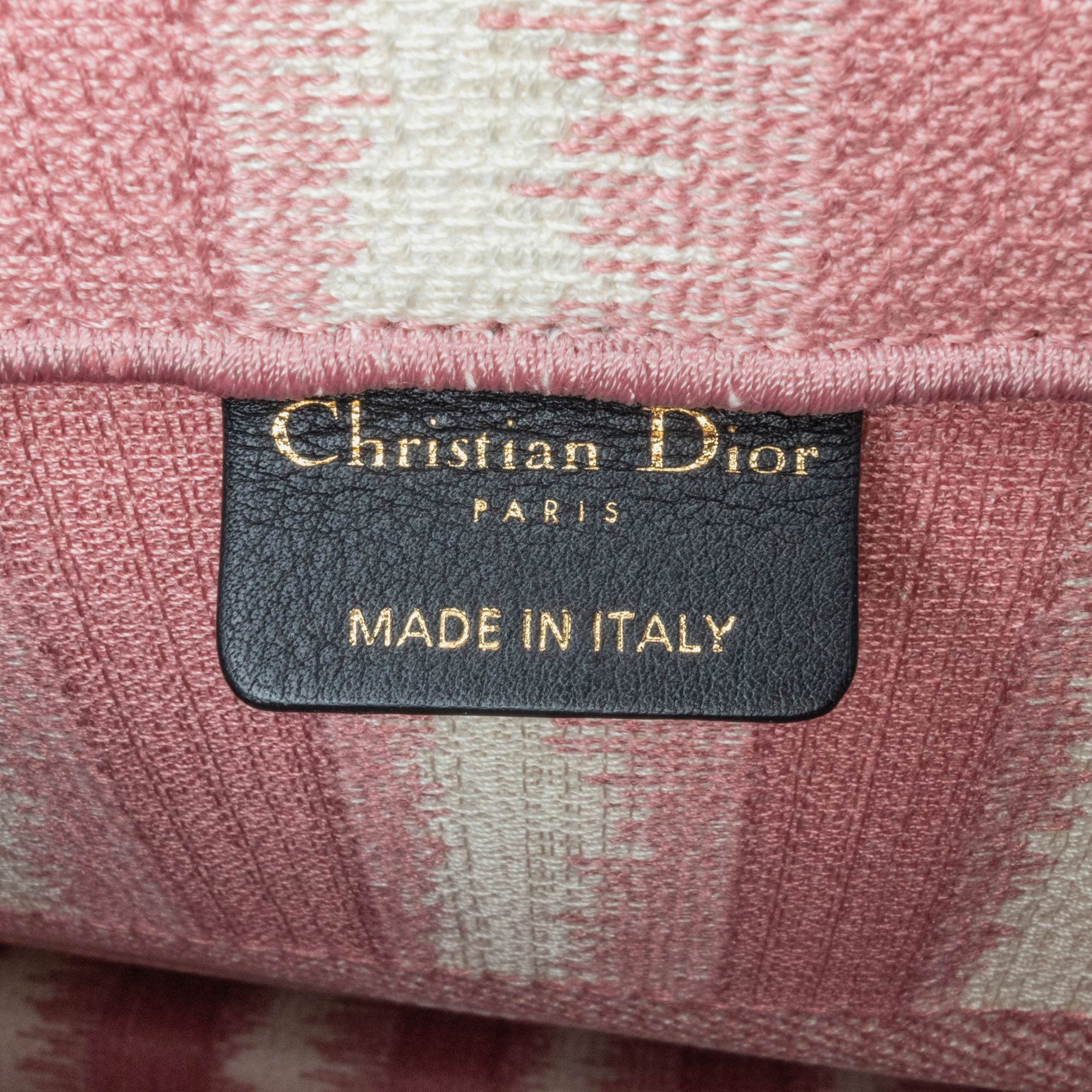 Dior Pink Large Striped Book Tote 