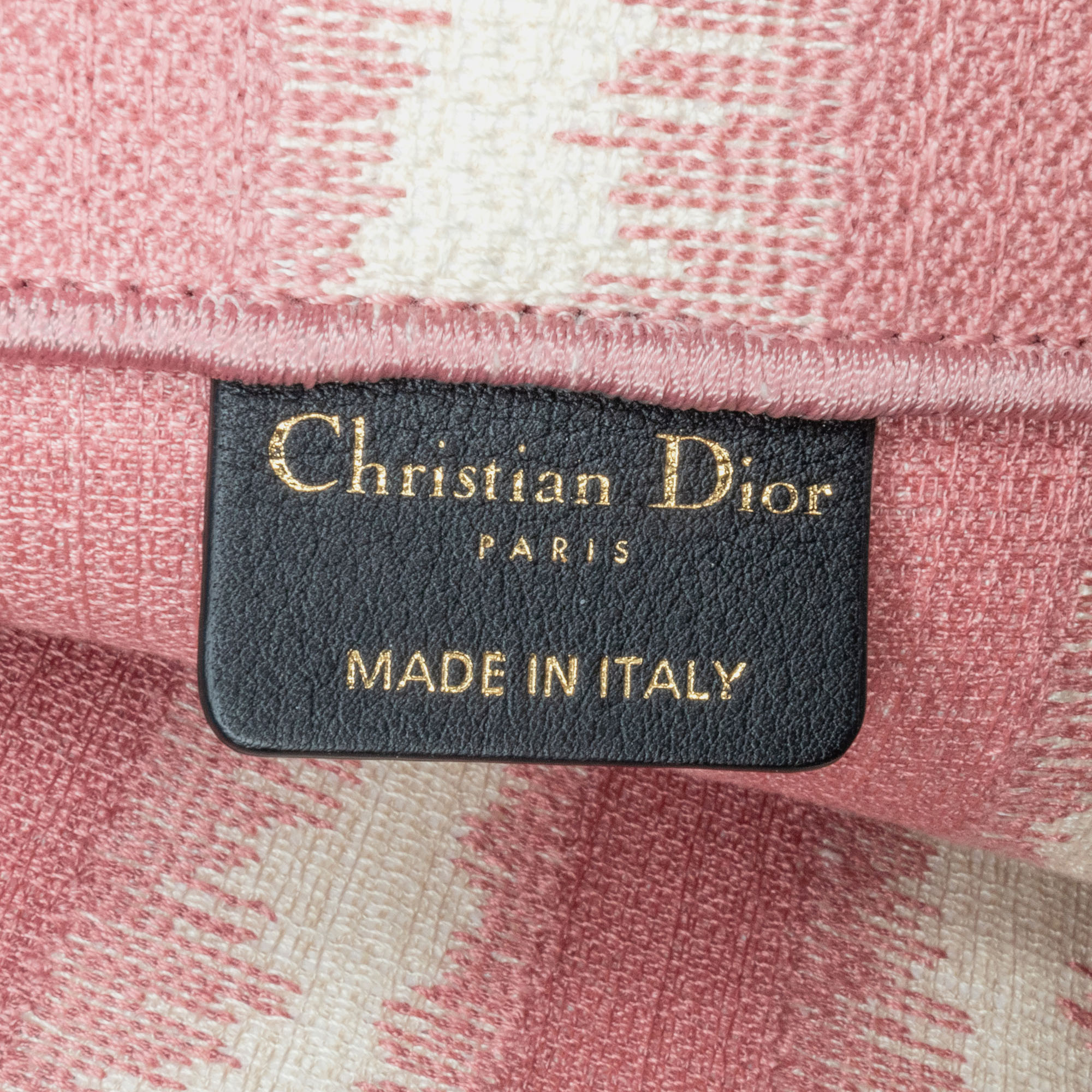 Dior Pink Large Striped Book Tote 