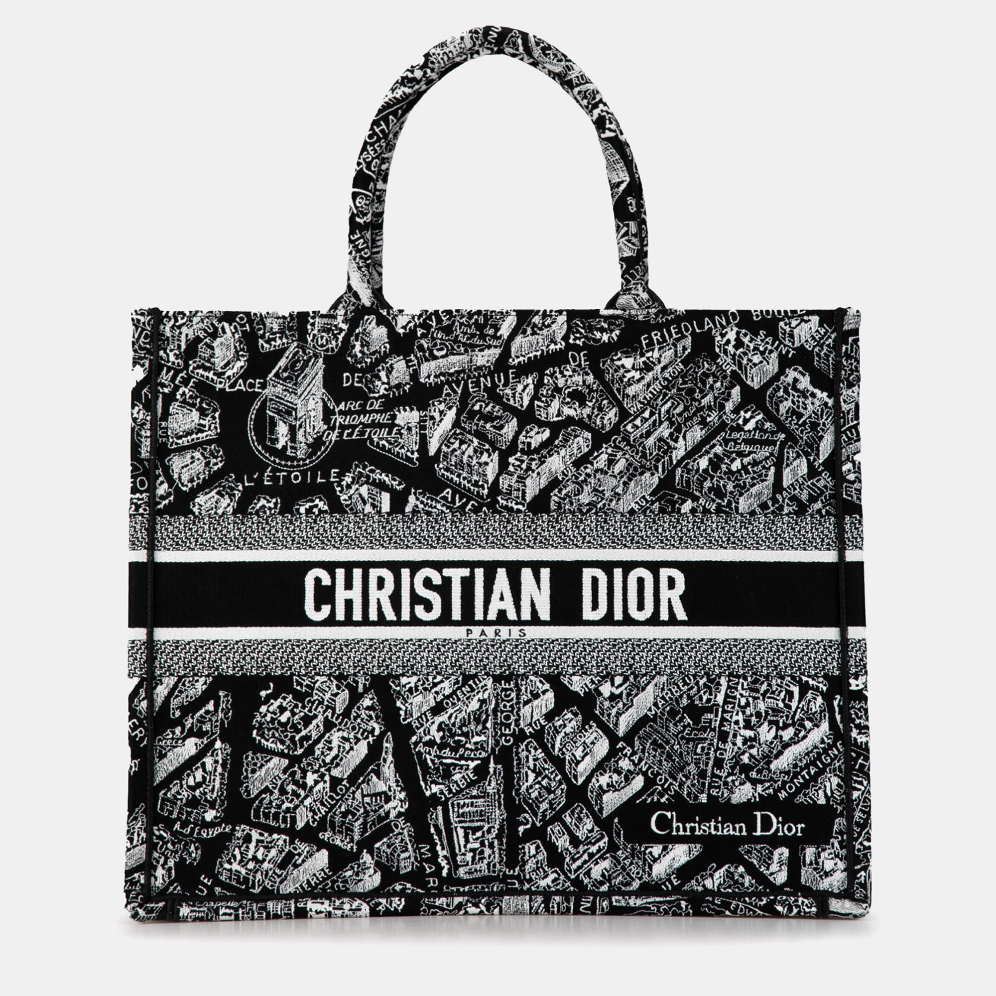 

Dior Black Large Plan De Paris Book Tote