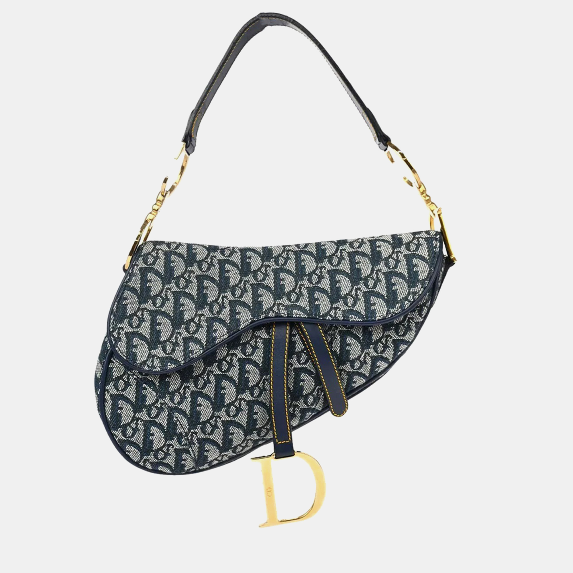 

Christian Dior Navy Trotter Saddle Handbag, Navy blue