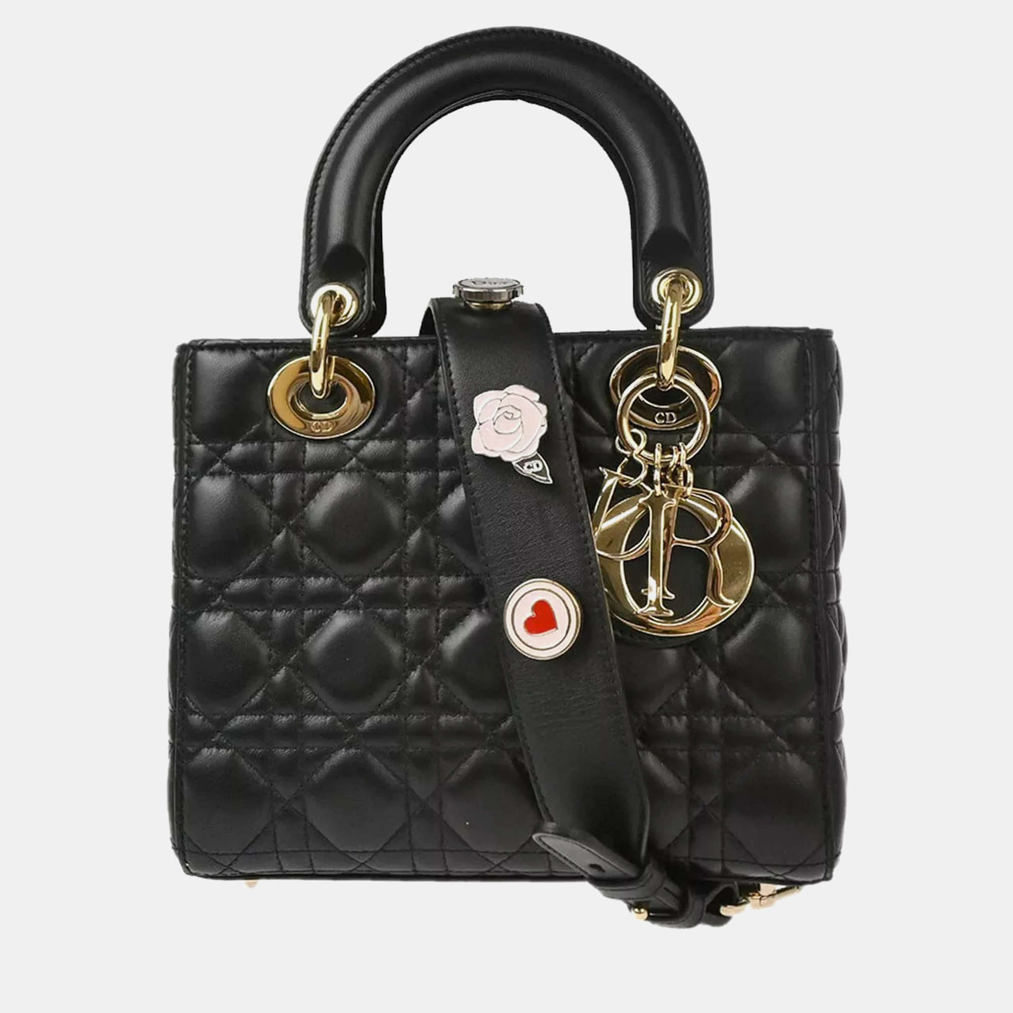 

Christian Dior Black Lambskin Lady Dior Cannage Handbag