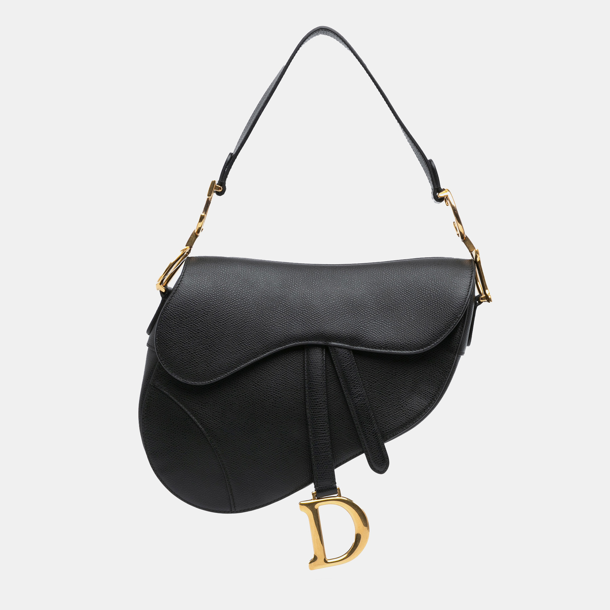 

Dior Black Grained Calfskin Saddle Bag