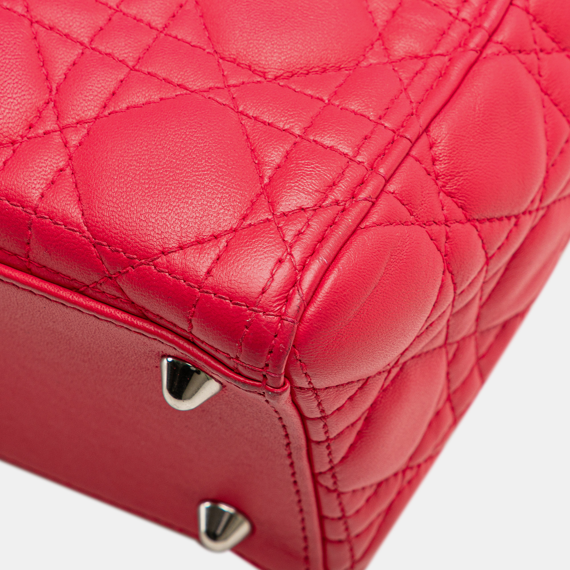 Dior Pink Large Lambskin Cannage Lady Dior 