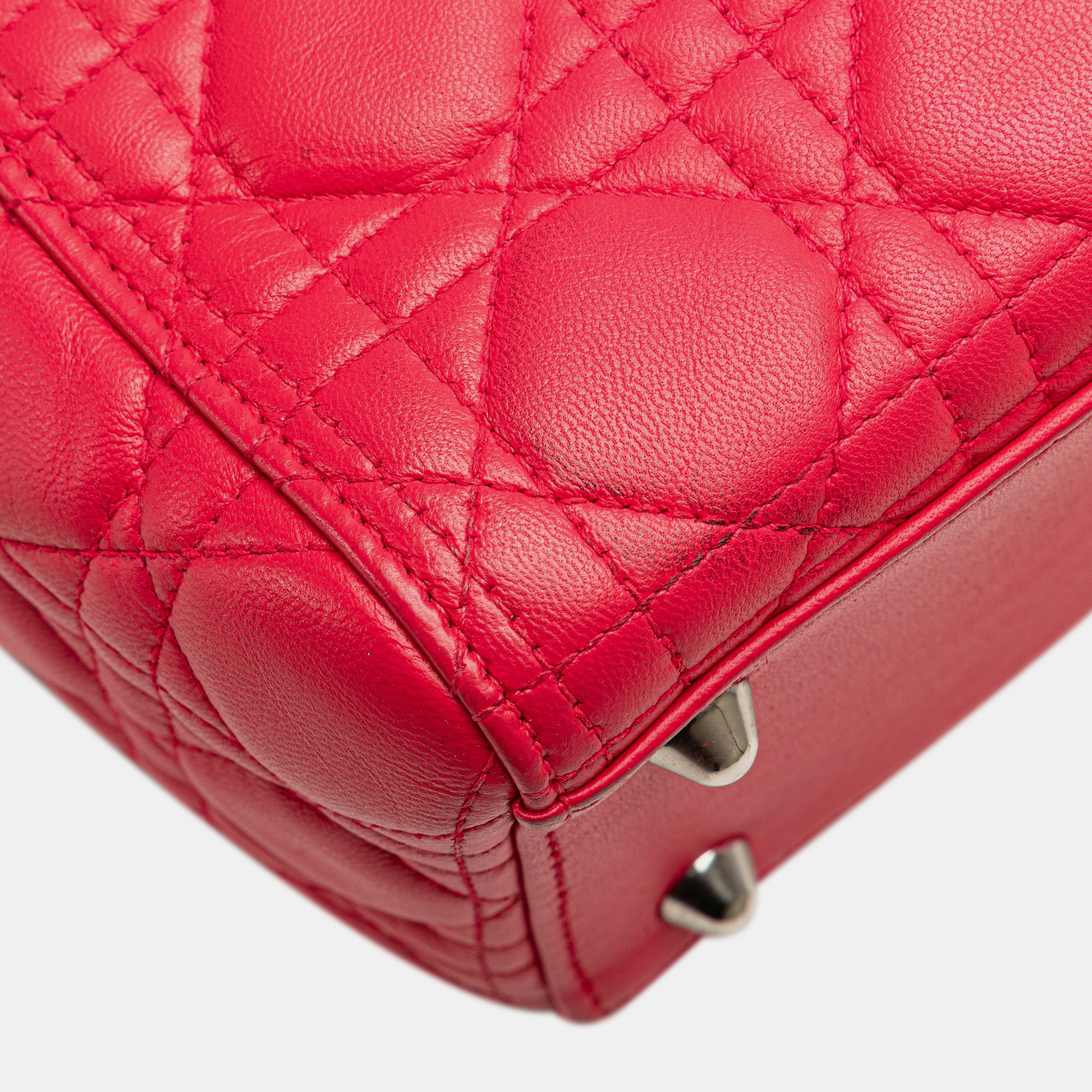 Dior Pink Large Lambskin Cannage Lady Dior 