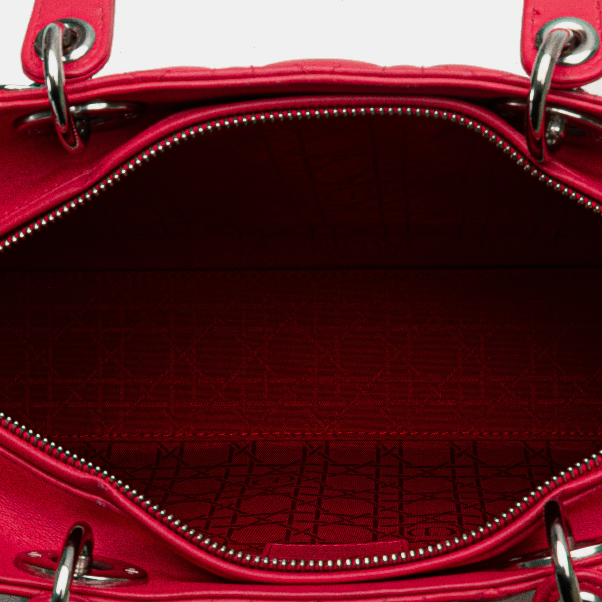 Dior Pink Large Lambskin Cannage Lady Dior 