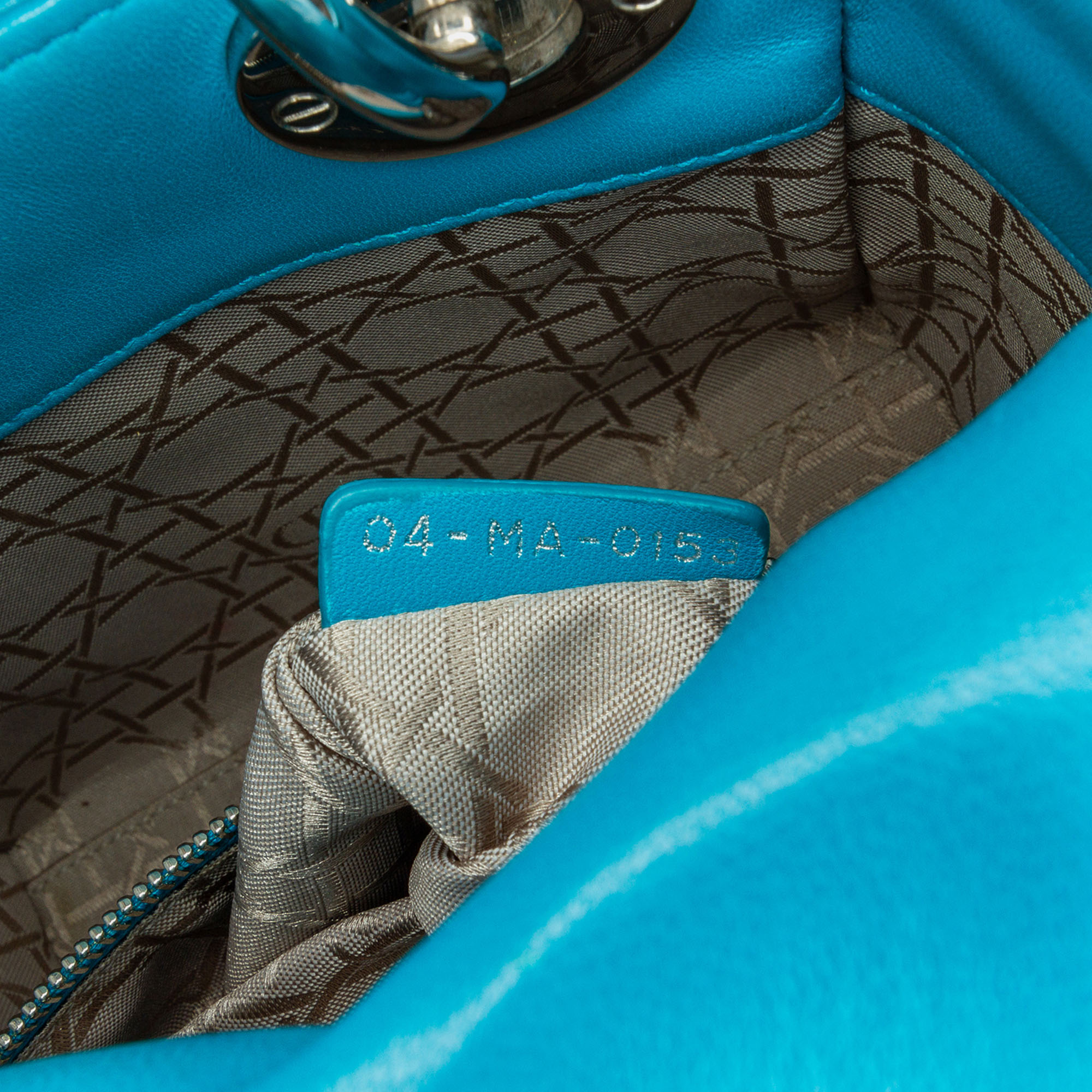Dior Blue Mini Lambskin Cannage Lady Dior Bag 
