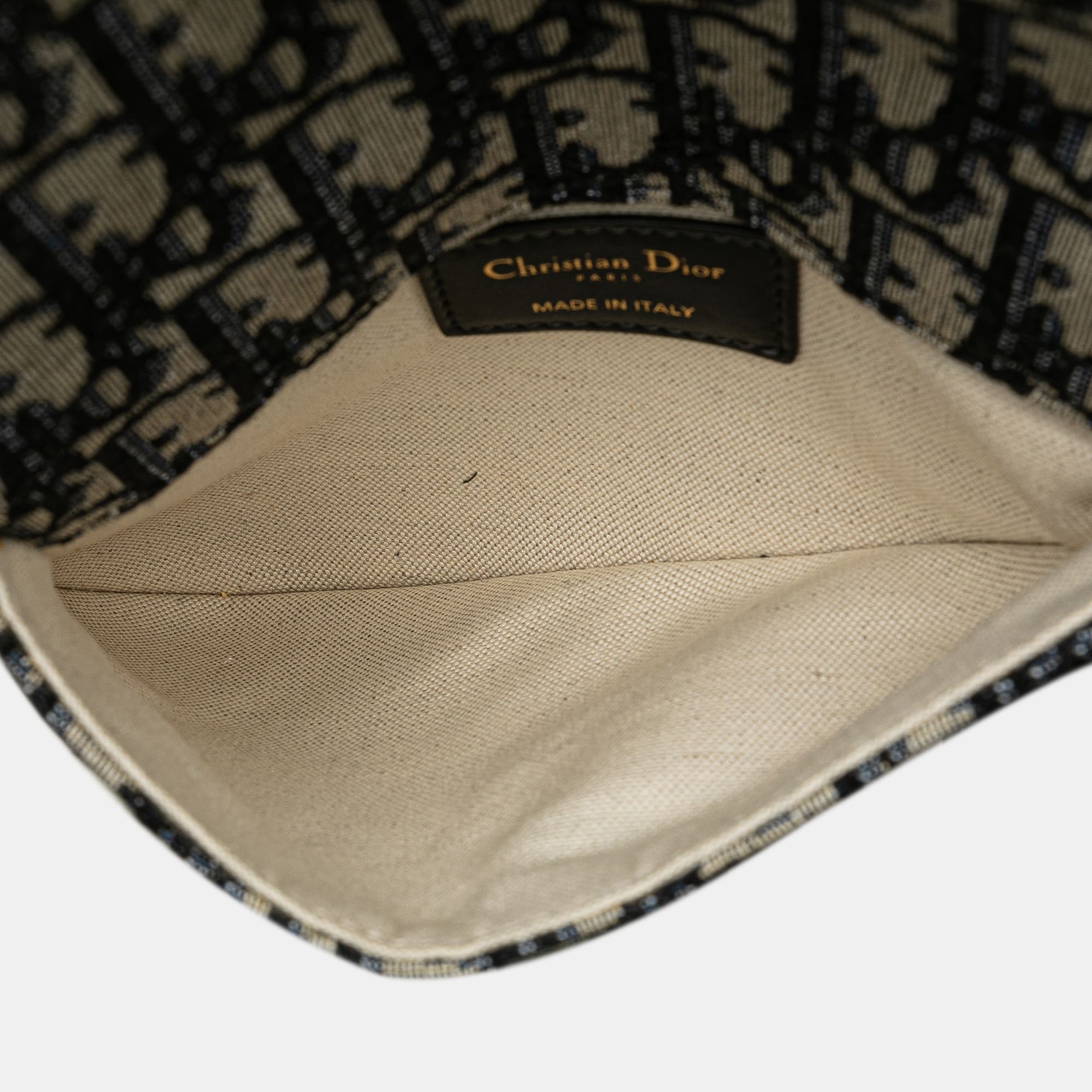 Dior Blue Oblique Canvas Saddle Belt Bag 