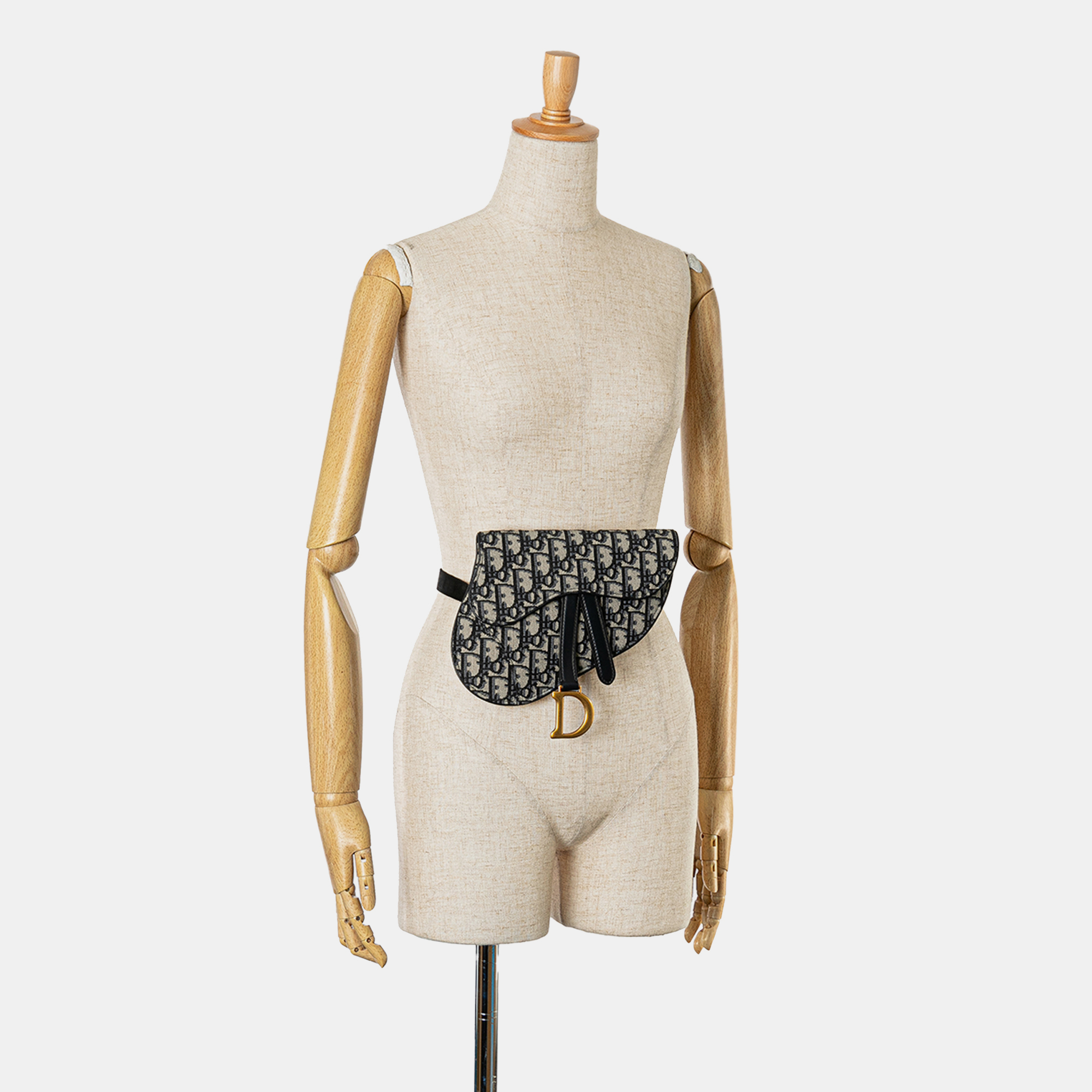 Dior Blue Oblique Canvas Saddle Belt Bag 