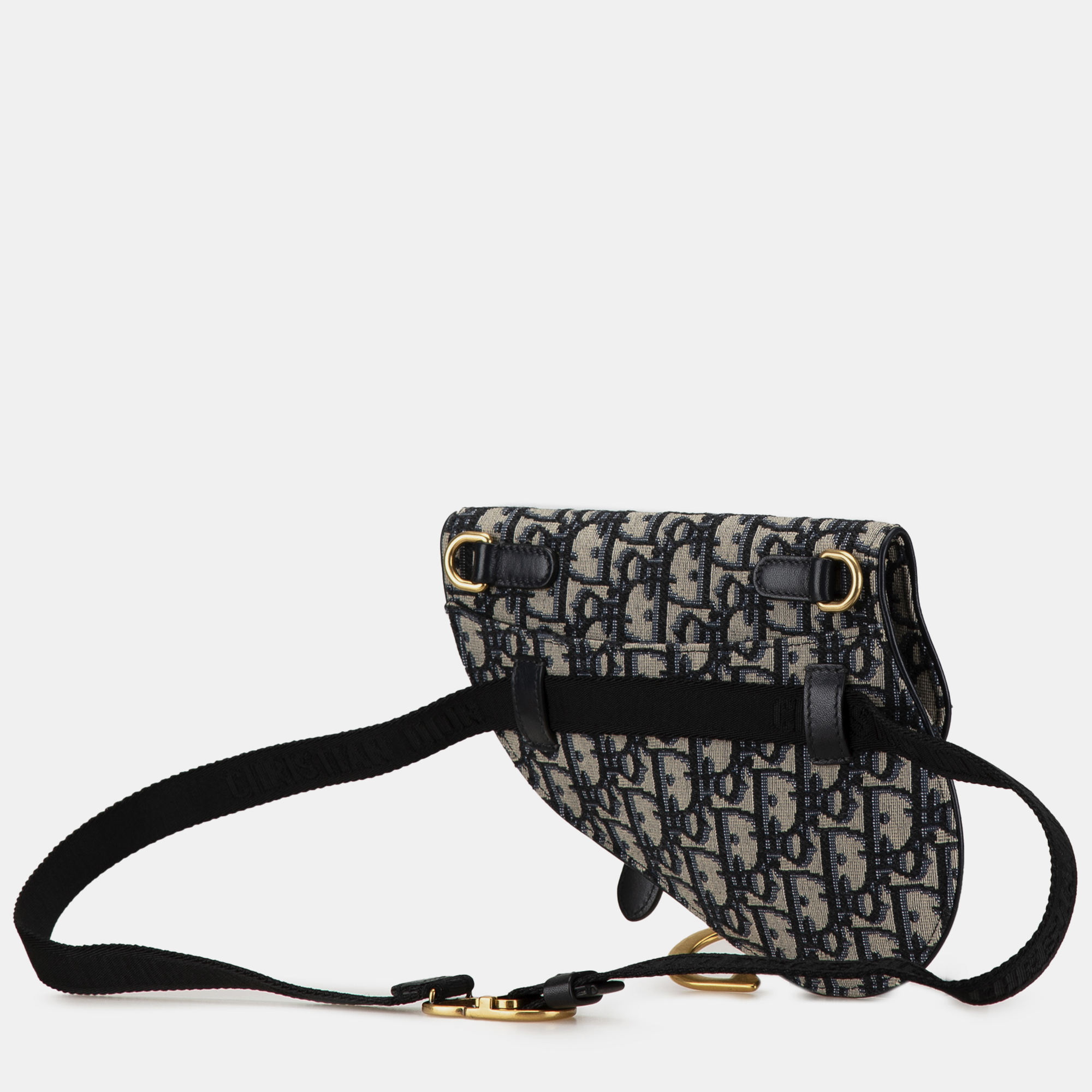 Dior Blue Oblique Canvas Saddle Belt Bag 