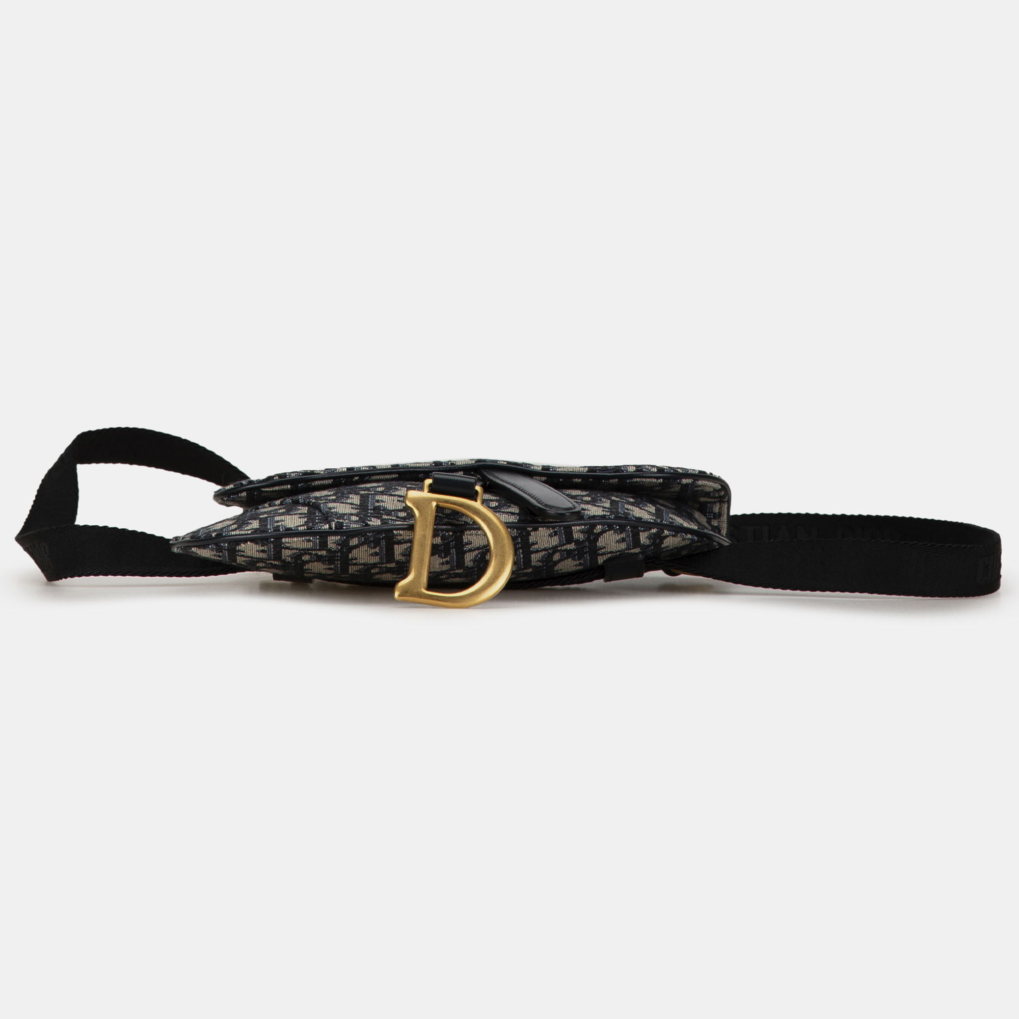 Dior Blue Oblique Canvas Saddle Belt Bag 