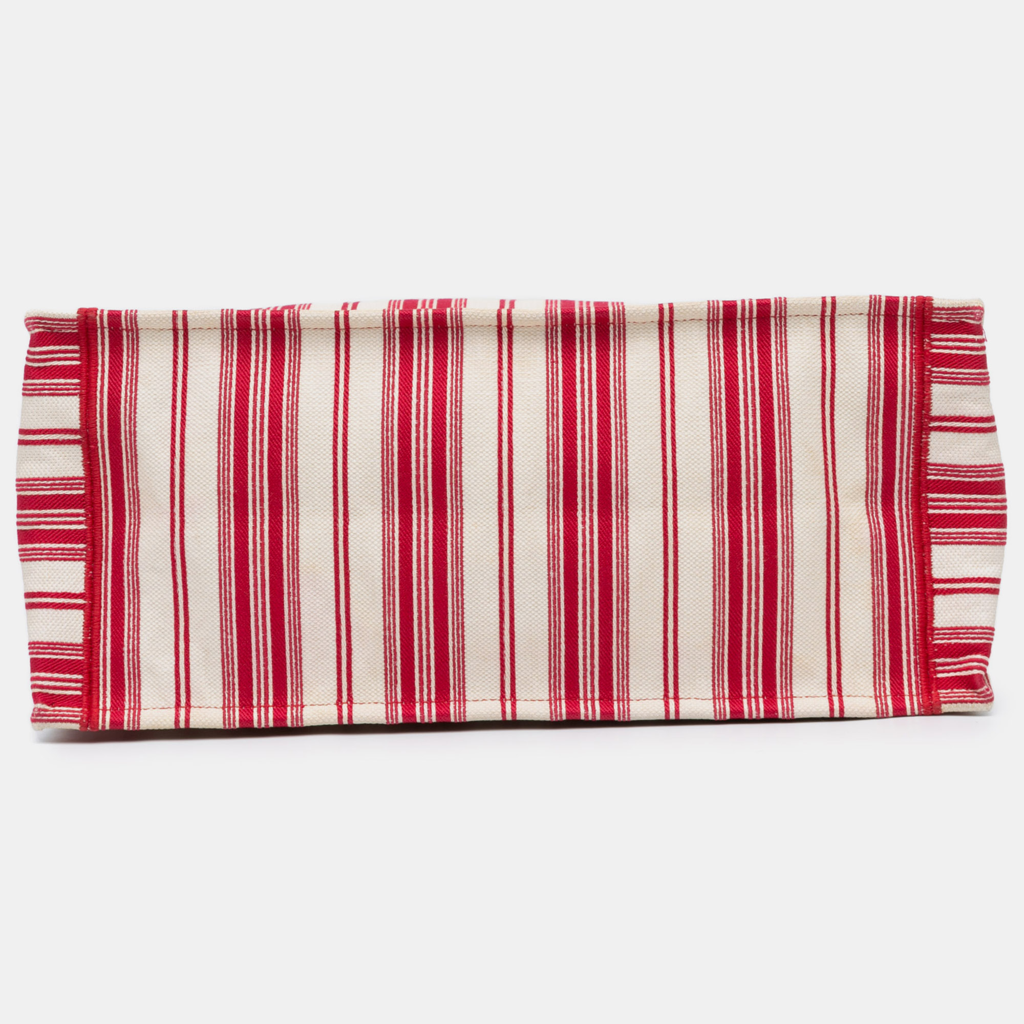 Dior Red Large Striped Book Tote 
