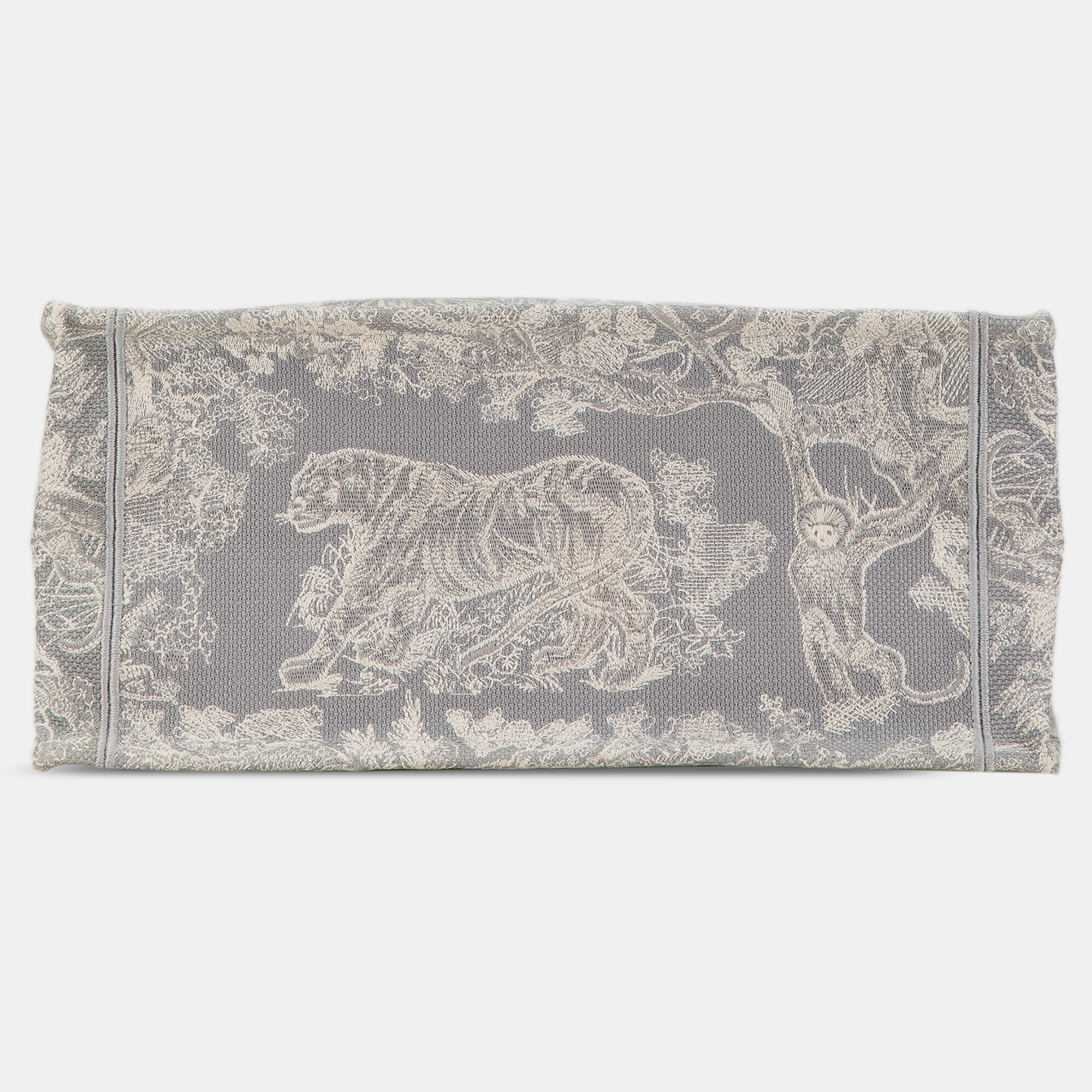 Dior Grey Medium Toile de Jouy Reverse Embroidered Book Tote 
