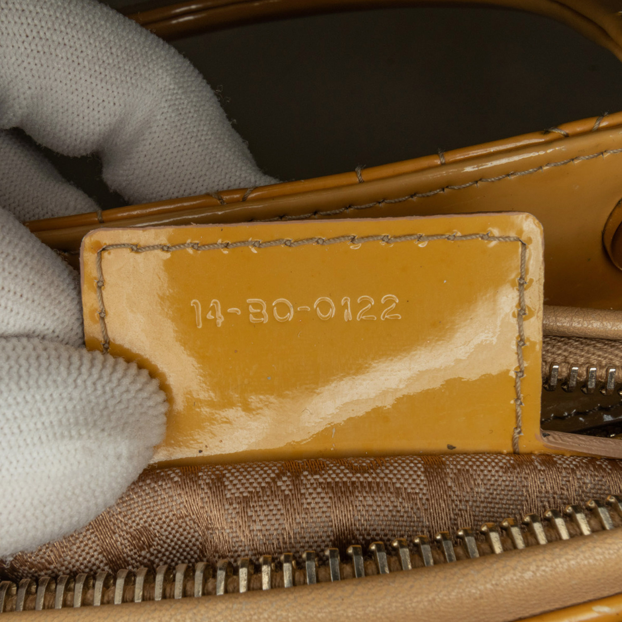 Dior Brown Medium Patent Cannage Lady Dior 