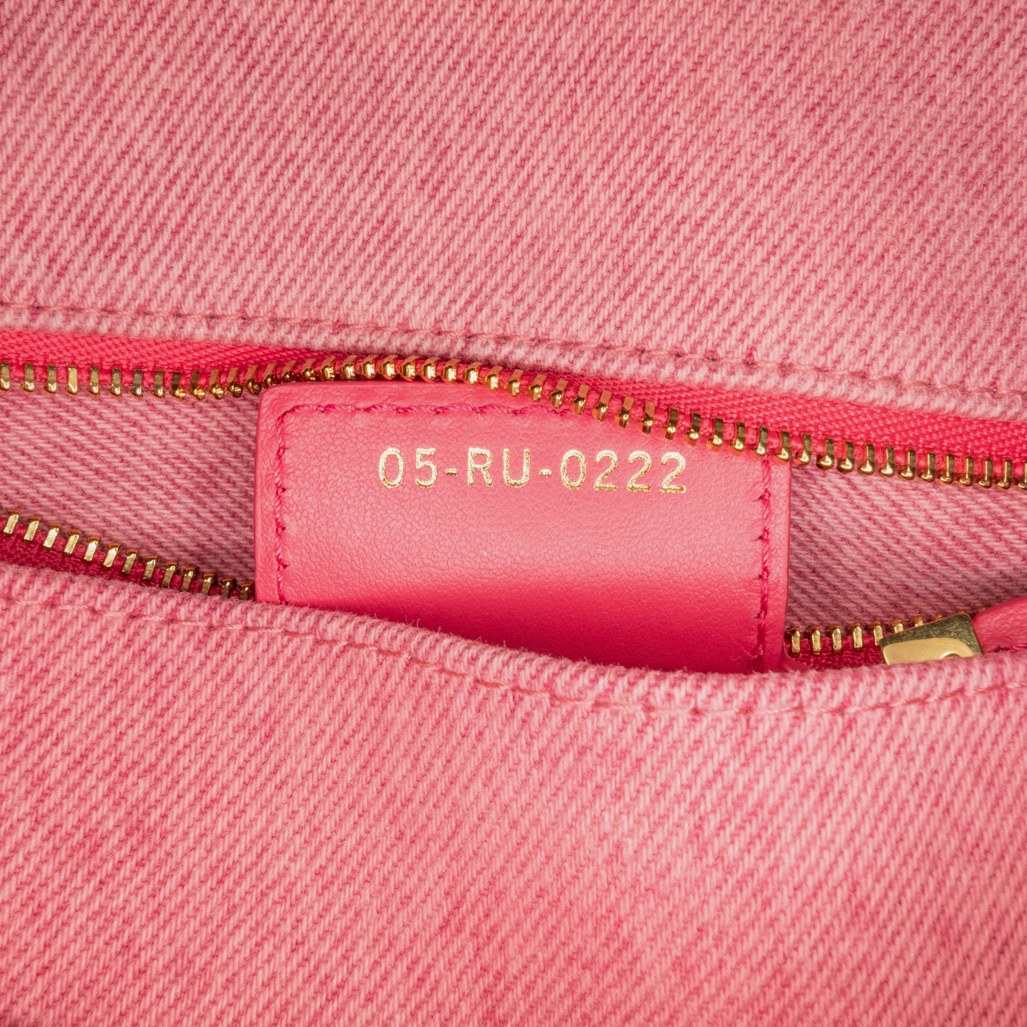 Dior Pink Medium Denim Macrocannage Caro Bag 