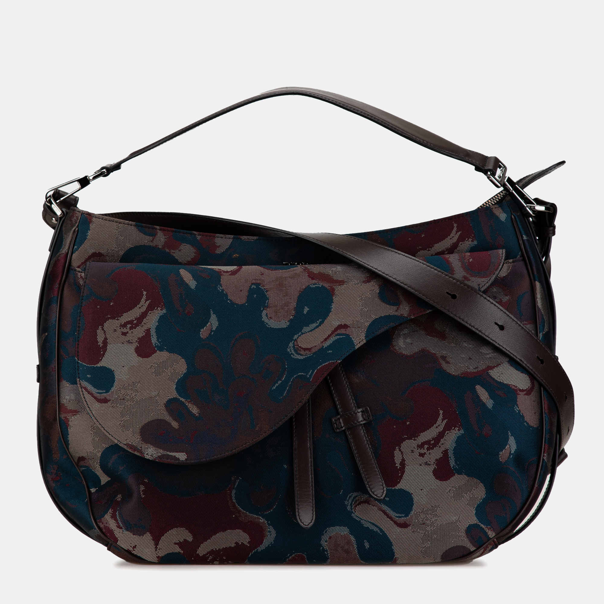 

Dior Brown Peter Doig Denim Camouflage Soft Saddle Bag