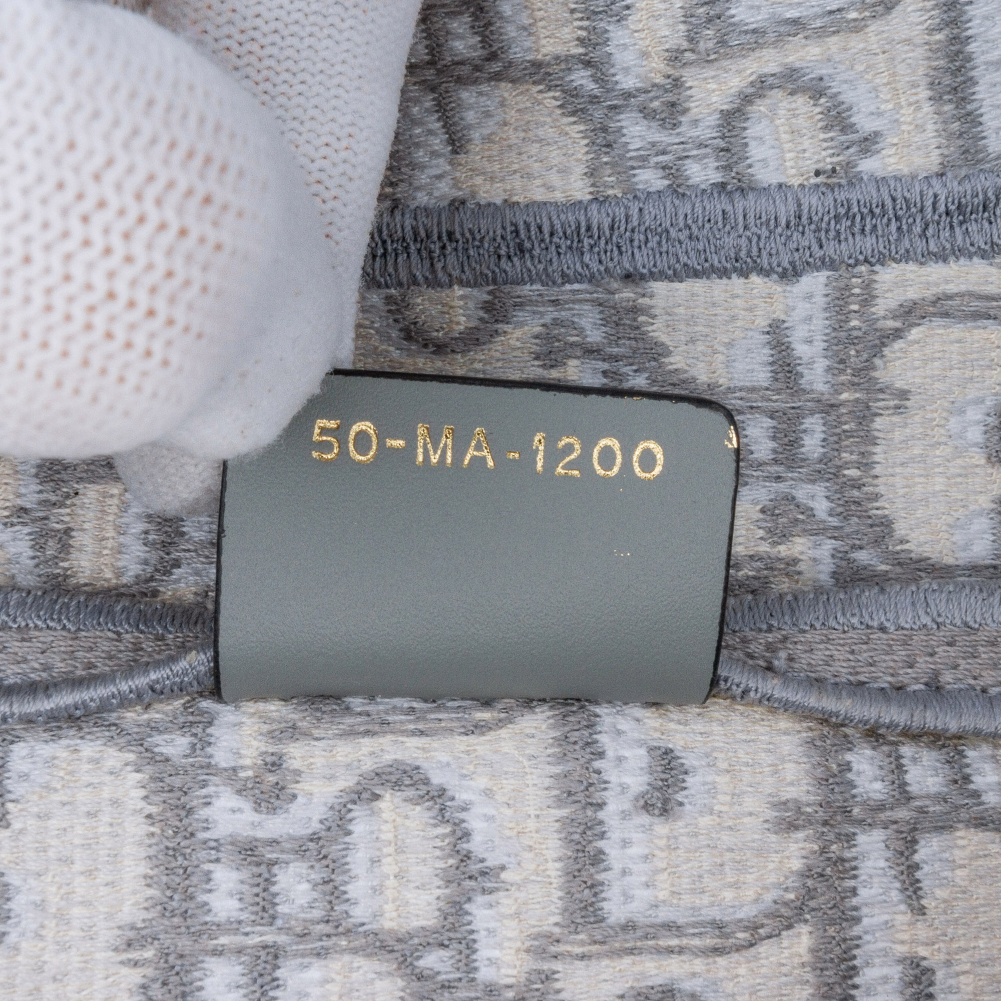 Dior Grey Oblique Embroidered Canvas Saddle Bag 