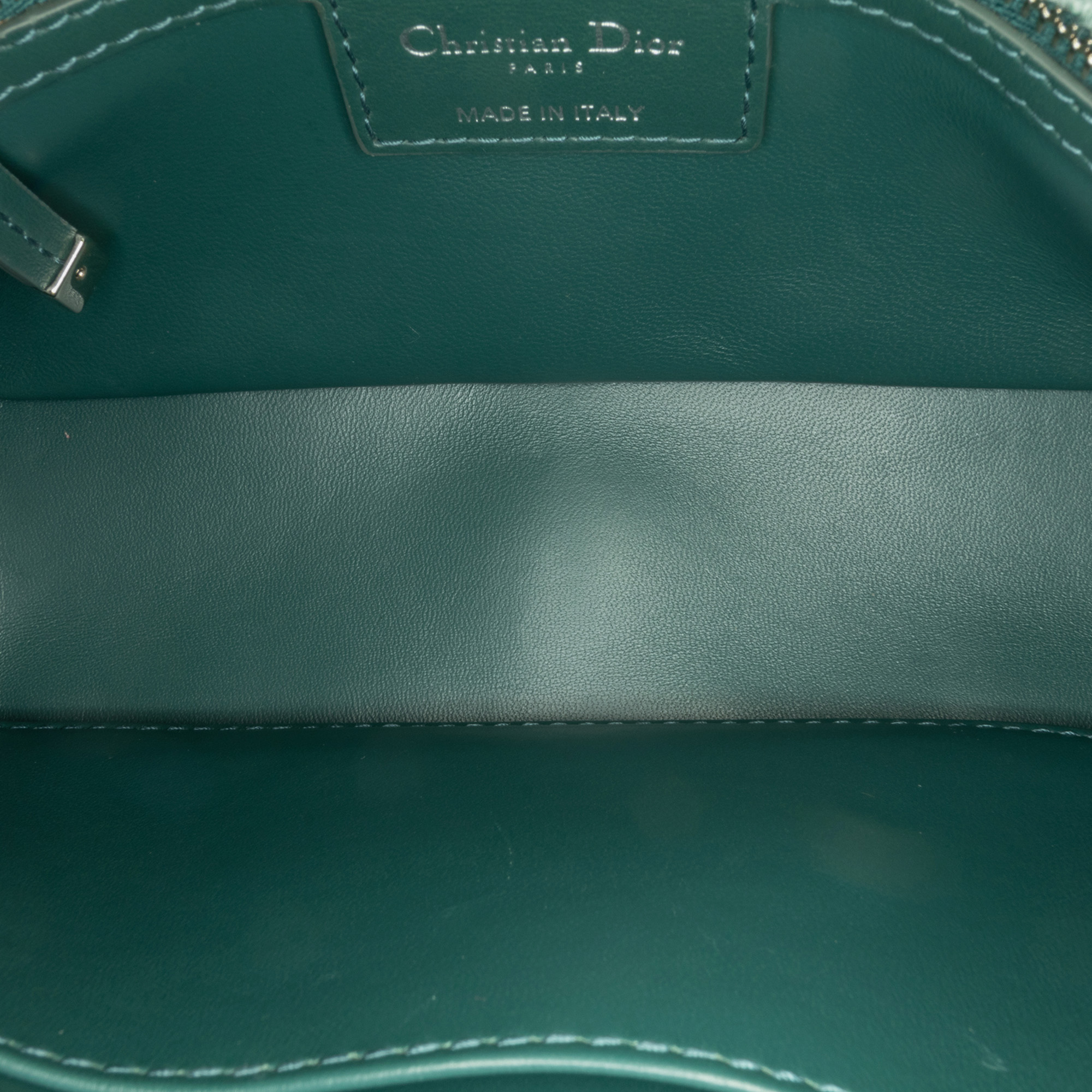 Dior Green Small Tweed Macrocannage Caro Bag 