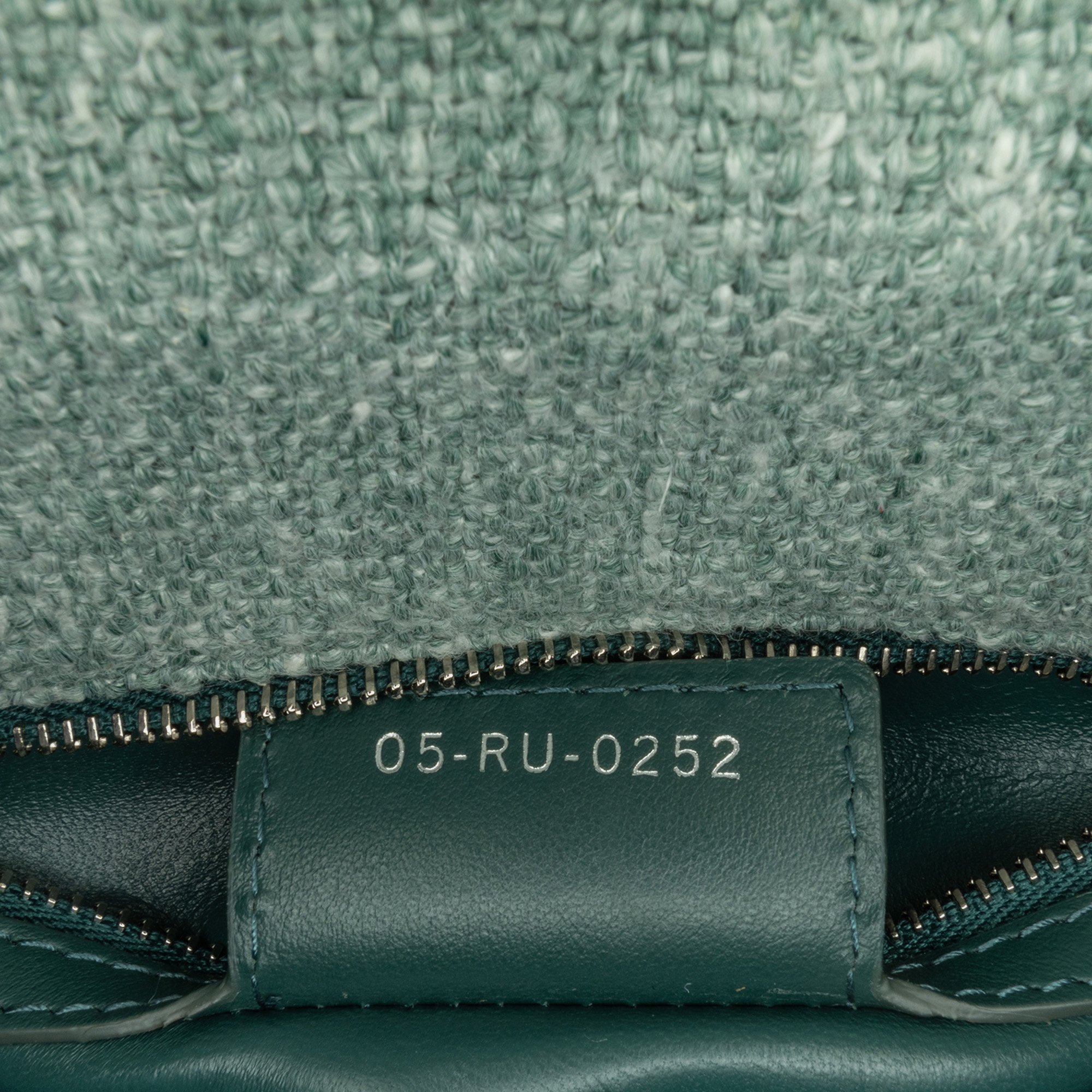 Dior Green Small Tweed Macrocannage Caro Bag 