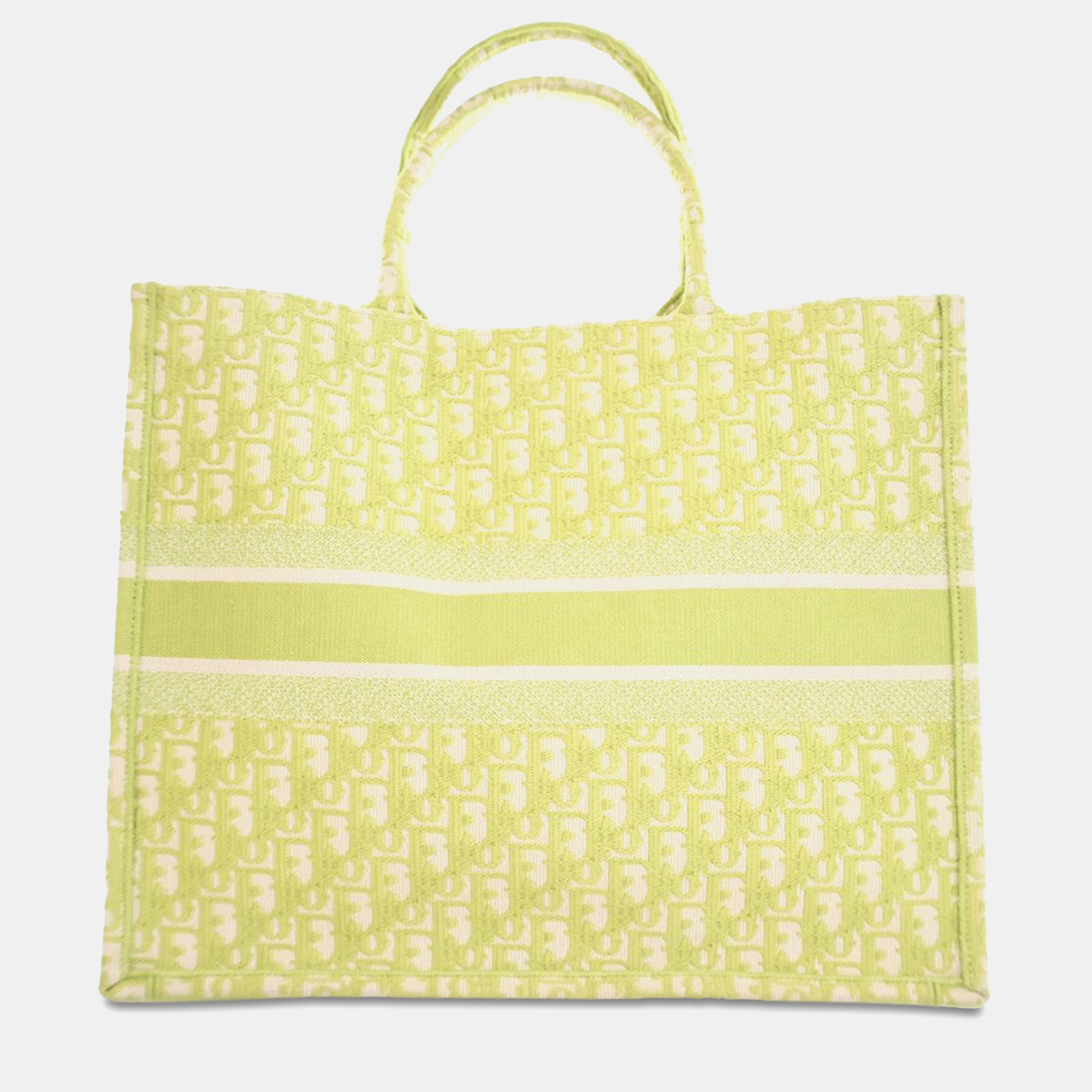 Dior Green Large Oblique Book Tote 