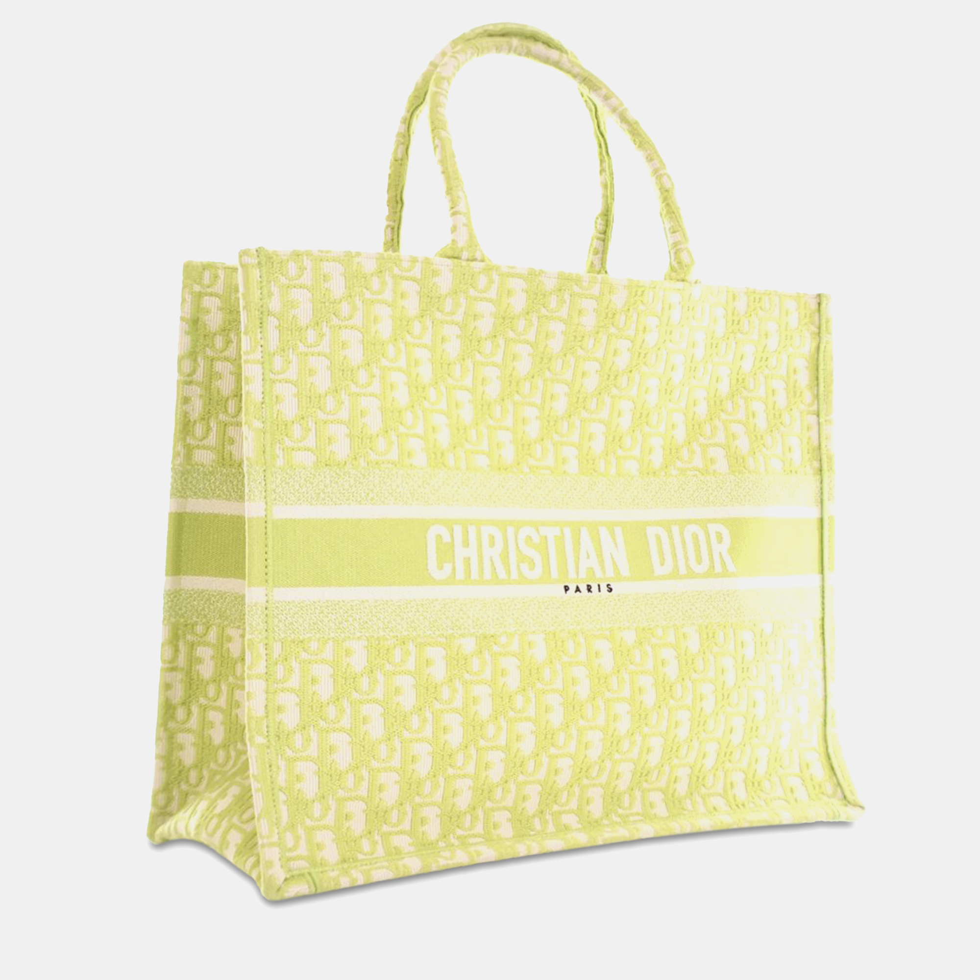Dior Green Large Oblique Book Tote 