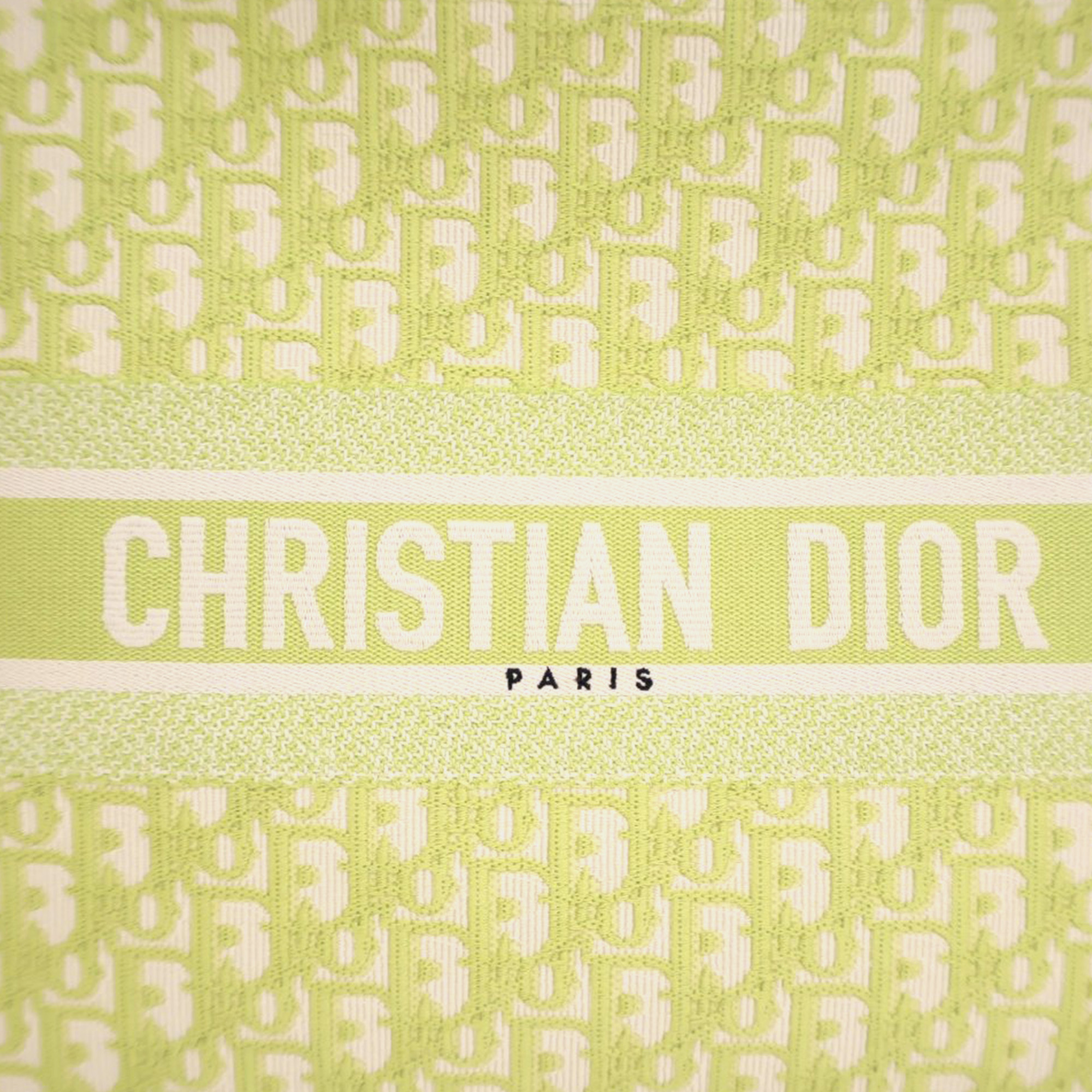 Dior Green Large Oblique Book Tote 