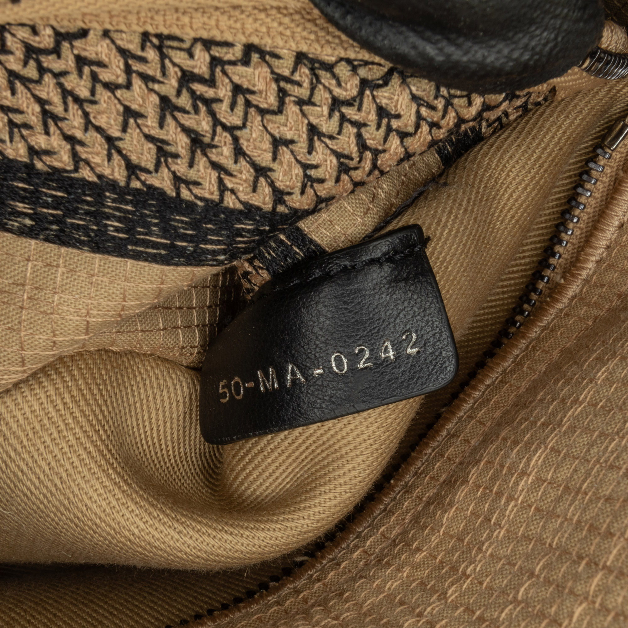 Dior Brown Medium Canvas Jute Embroidered Lady D Lite 