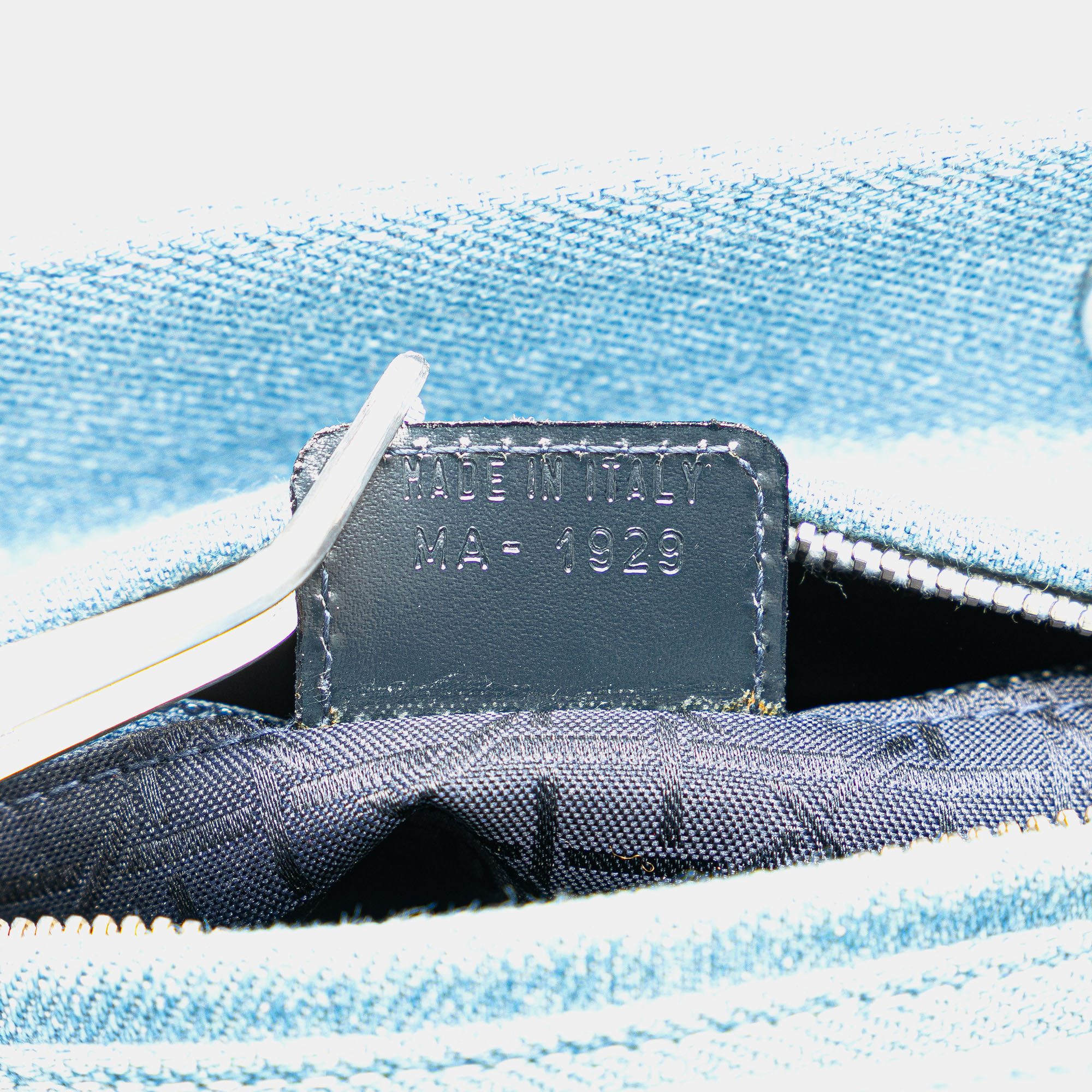 Dior Blue Medium Denim Cannage Lady Dior 