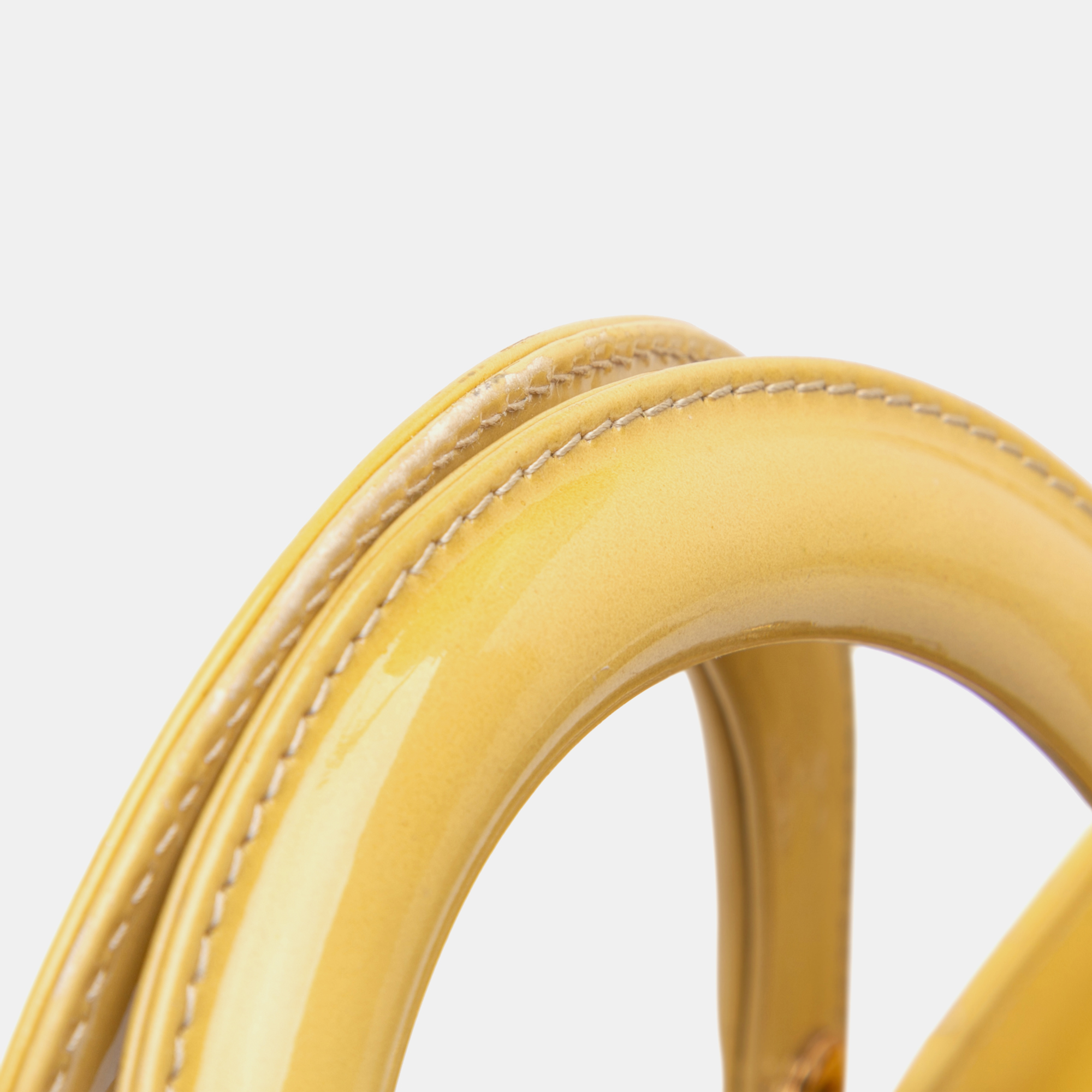 Dior Yellow Large Patent Cannage Lady Dior 