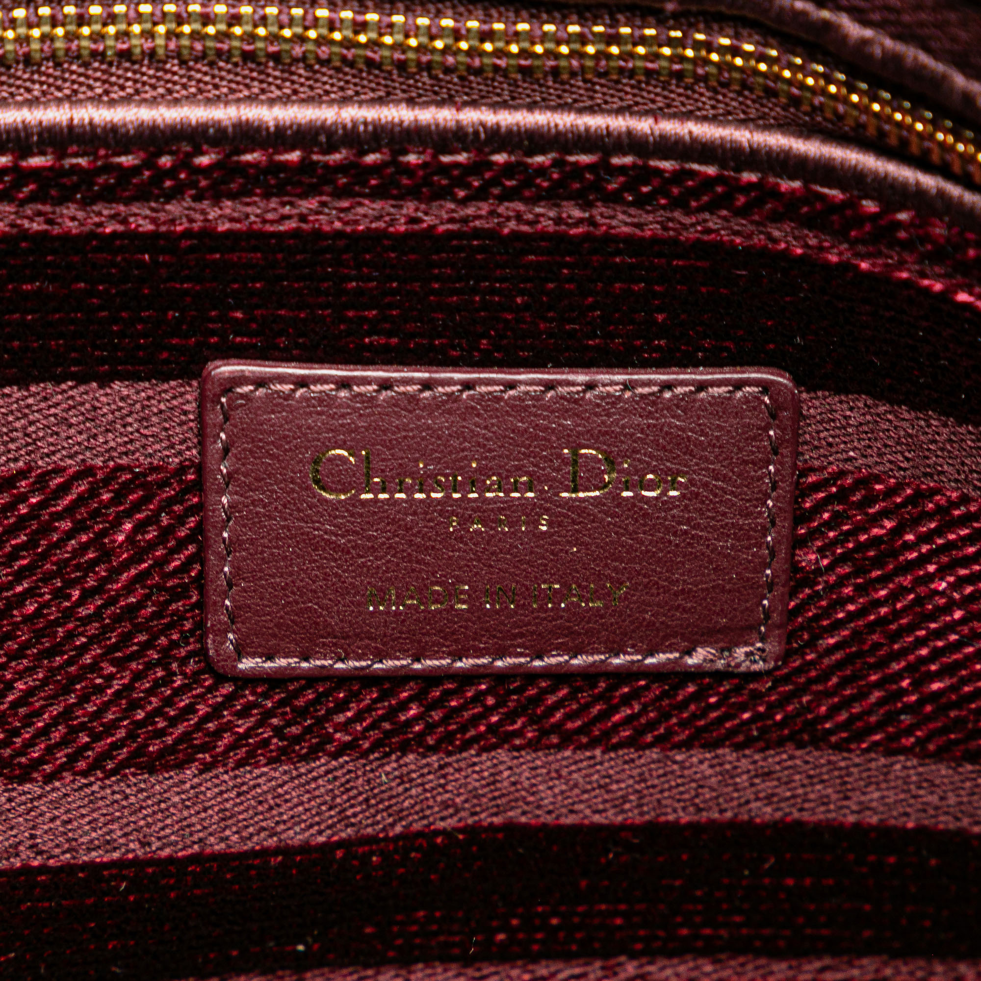 Dior Red Medium Velvet Cannage Lady D Lite 
