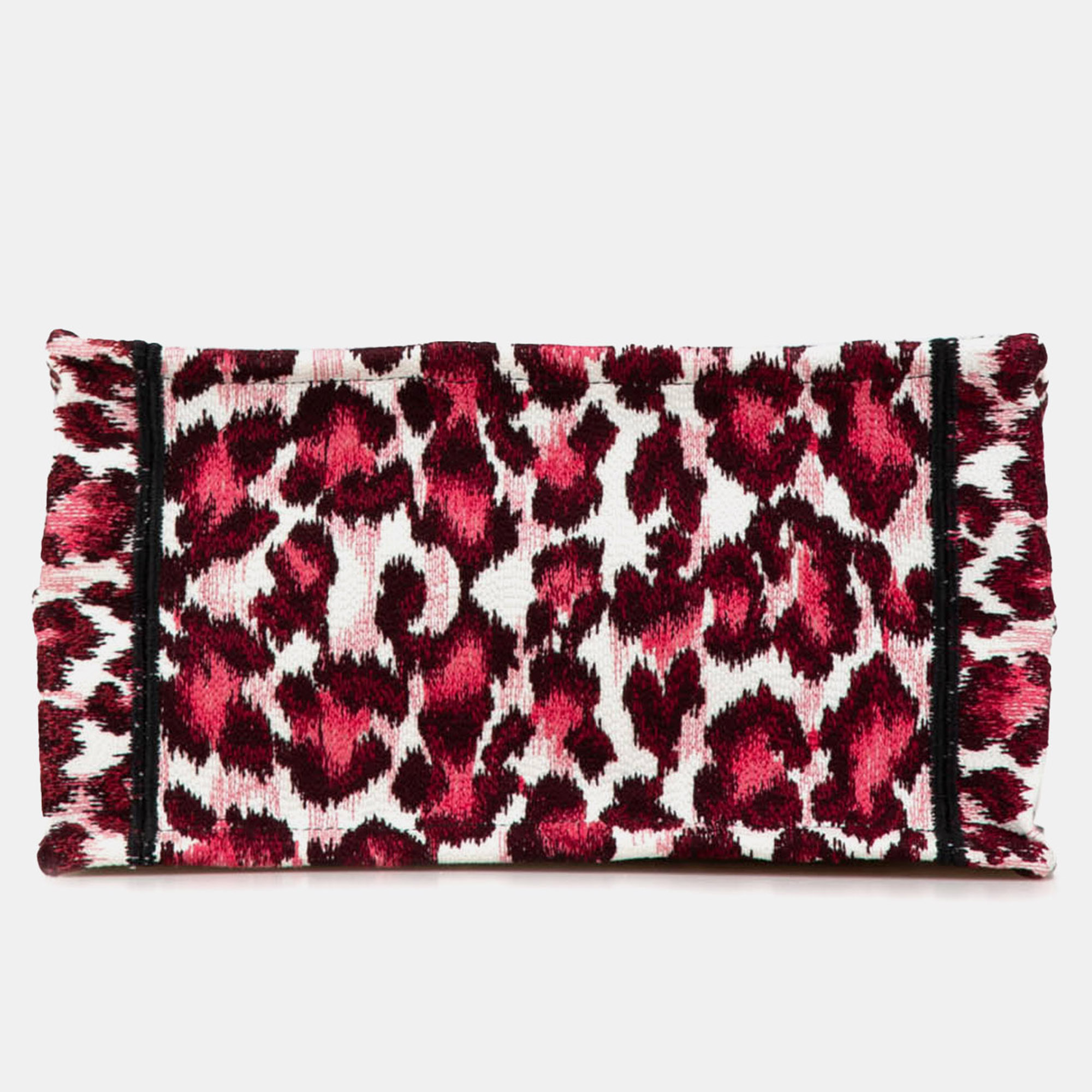 Dior Pink Mizza Small Embroidered Canvas Leopard Book Tote 